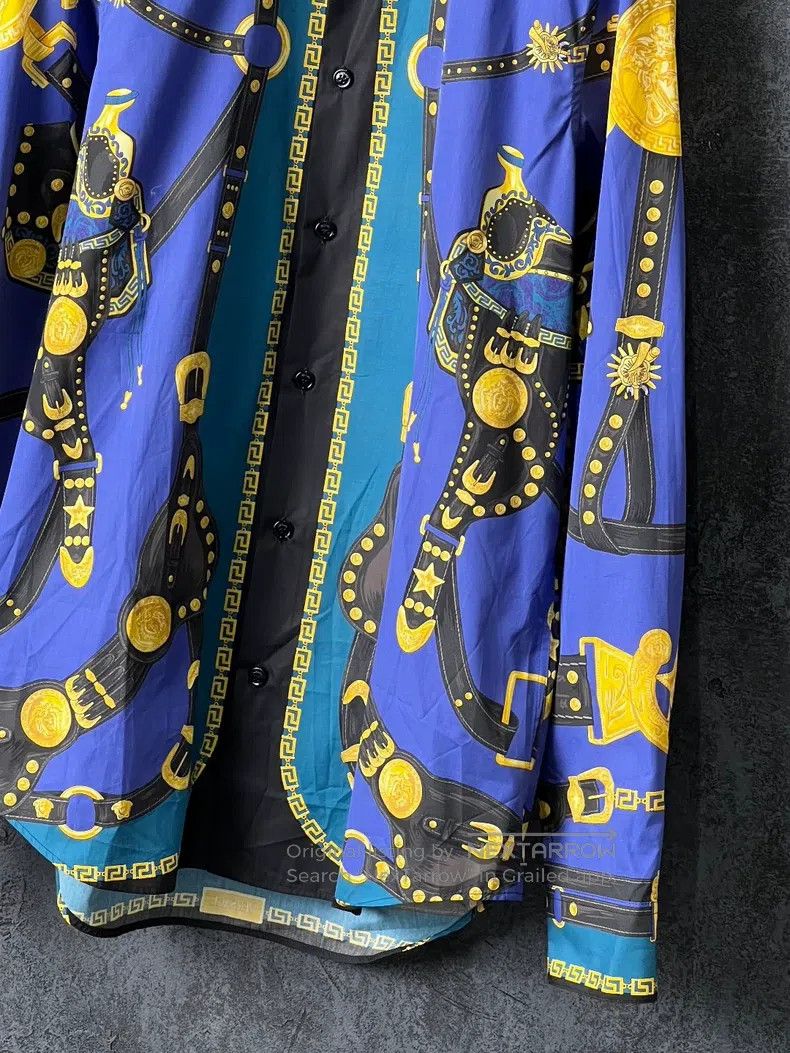 Versace Versace Multi-element printed cotton long-sleeved shirt Size US M / EU 48-50 / 2 - 4 Thumbnail