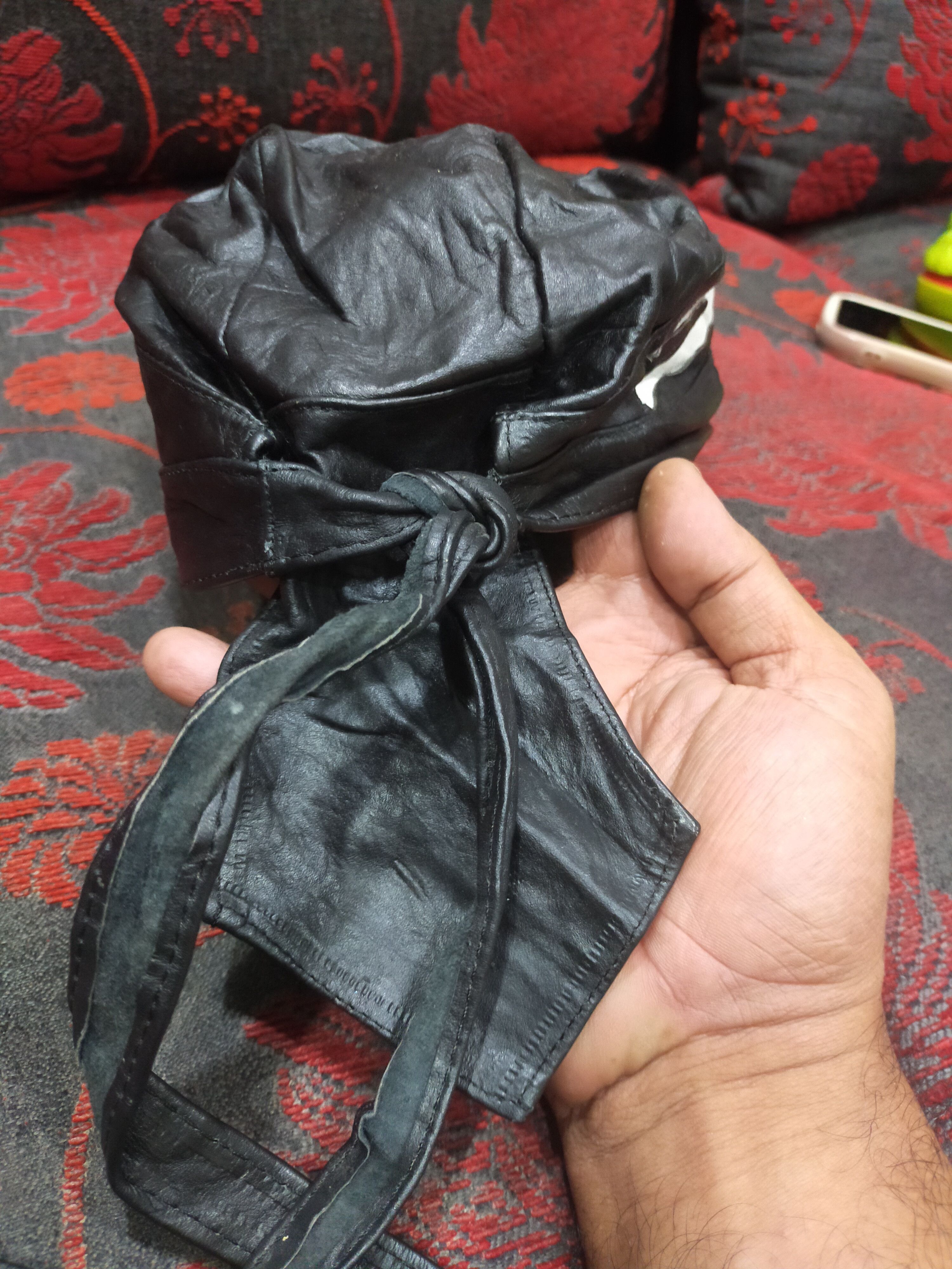 Harley Davidson Harley Davidson Skull Cap Doo Rag Smooth Leather Size ONE SIZE - 5 Thumbnail