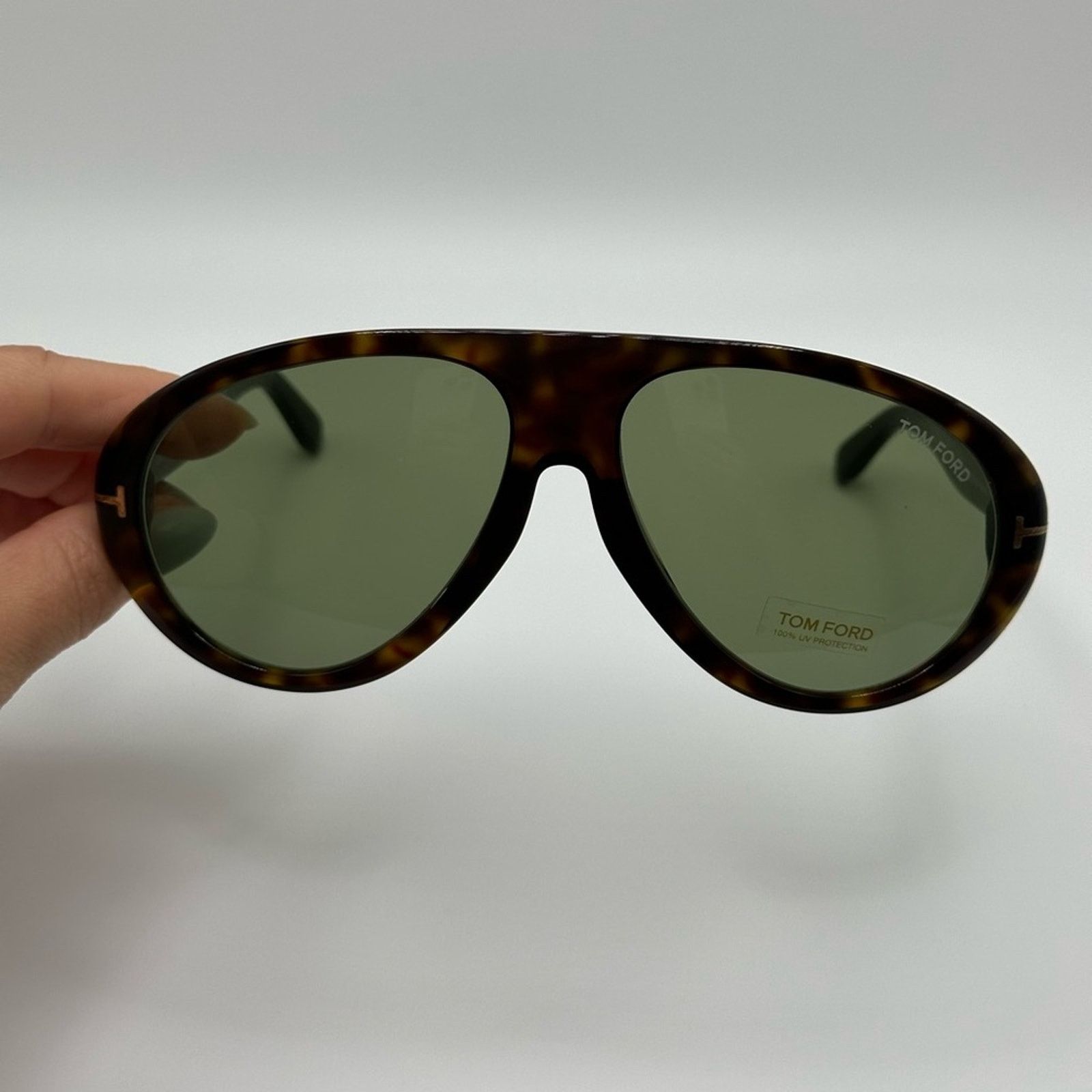 Tom Ford TOM FORD Camillo-02 FT0988/S 52N Dark Havana/Green Unisex Size ONE SIZE - 5 Thumbnail
