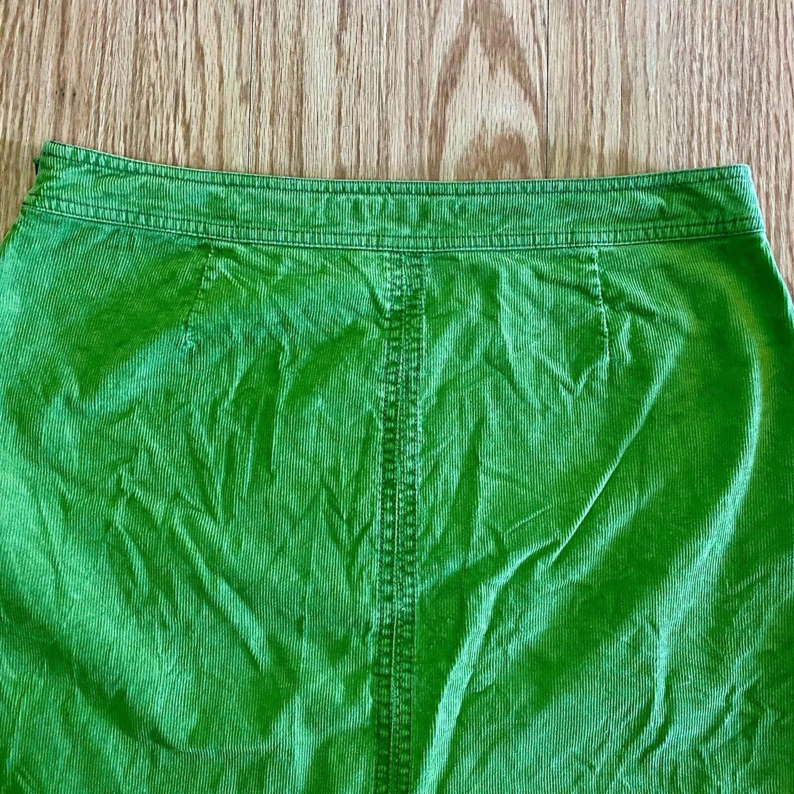 Boden Boden Preppy Green Corduroy Mini Skirt Womens 8 Regular Size 30" / US 8 / IT 44 - 7 Thumbnail