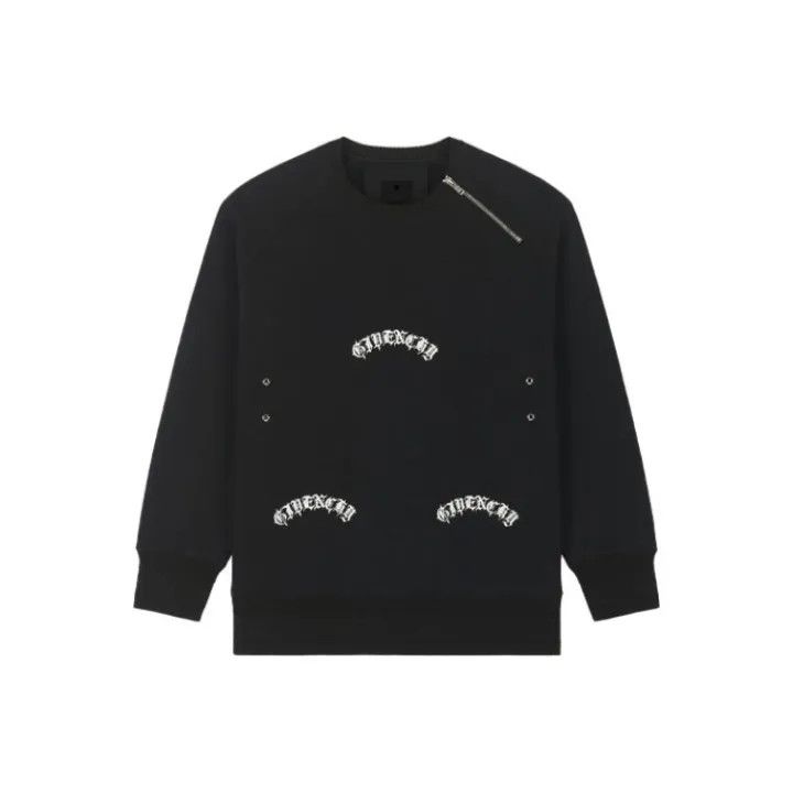 Givenchy Givenchy Black Logo Zip Detail Sweatshirt Size US XS / EU 42 / 0 - 1 Thumbnail
