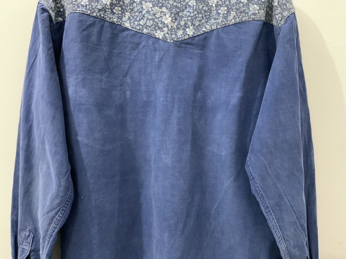 If Six Was Nine Jungle Strom Chambray Quilted Indigo Corduroi Shirt Size US L / EU 52-54 / 3 - 7 Thumbnail