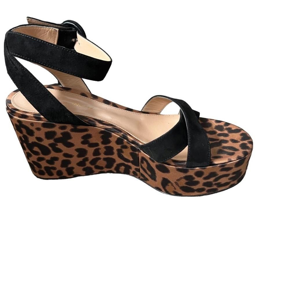 Gianvito Rossi Gianvito Rossi Leopard Print Wedge Sandals Size IT 37/US 7 Size US 7 / IT 37 - 3 Thumbnail