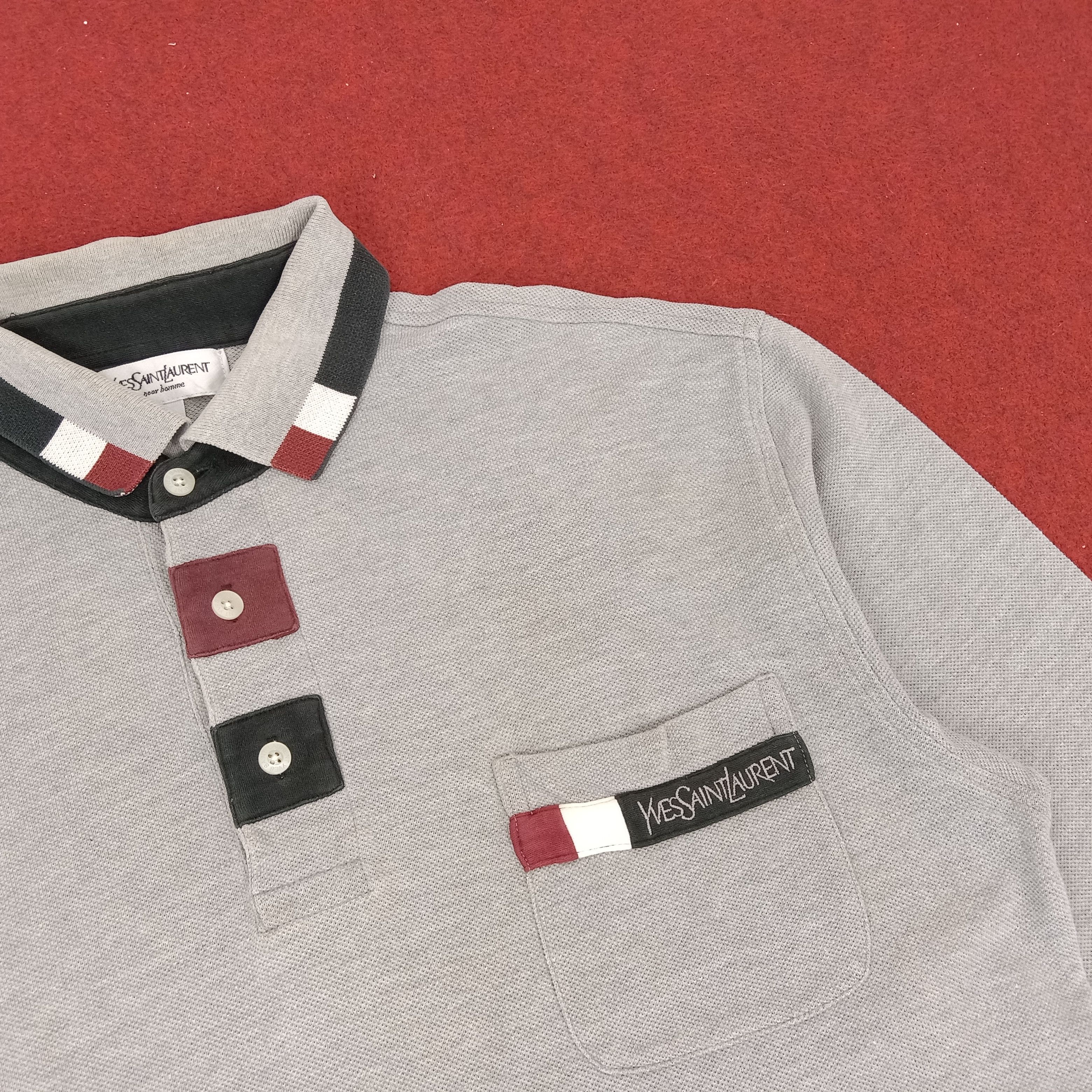 Vintage × Yves Saint Laurent Yves Saint Laurent Luxury Brand Rare Design Polos Size US M / EU 48-50 / 2 - 2 Thumbnail