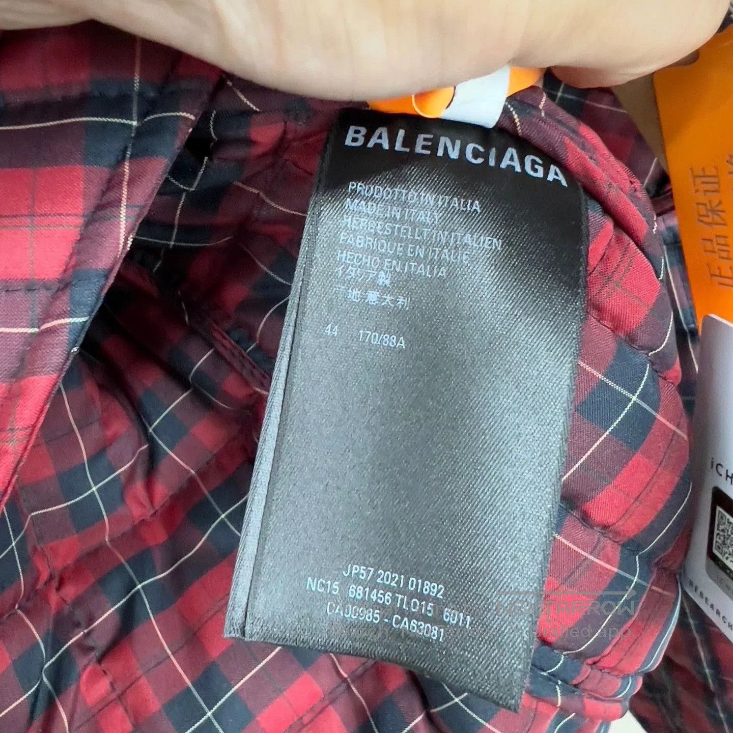 Balenciaga red and black checkered cotton shirt. Size US L / EU 52-54 / 3 - 4 Thumbnail