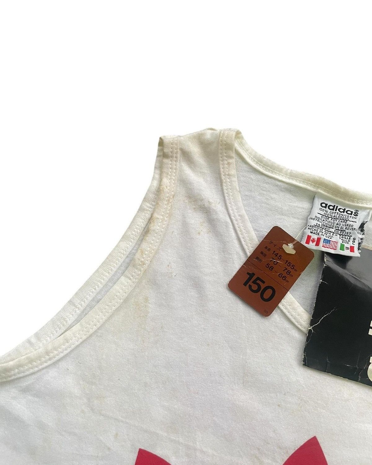 Adidas Vintage Adidas Trefoil Deadstock Sleeveless Tshirt Size US M / EU 48-50 / 2 - 6 Thumbnail