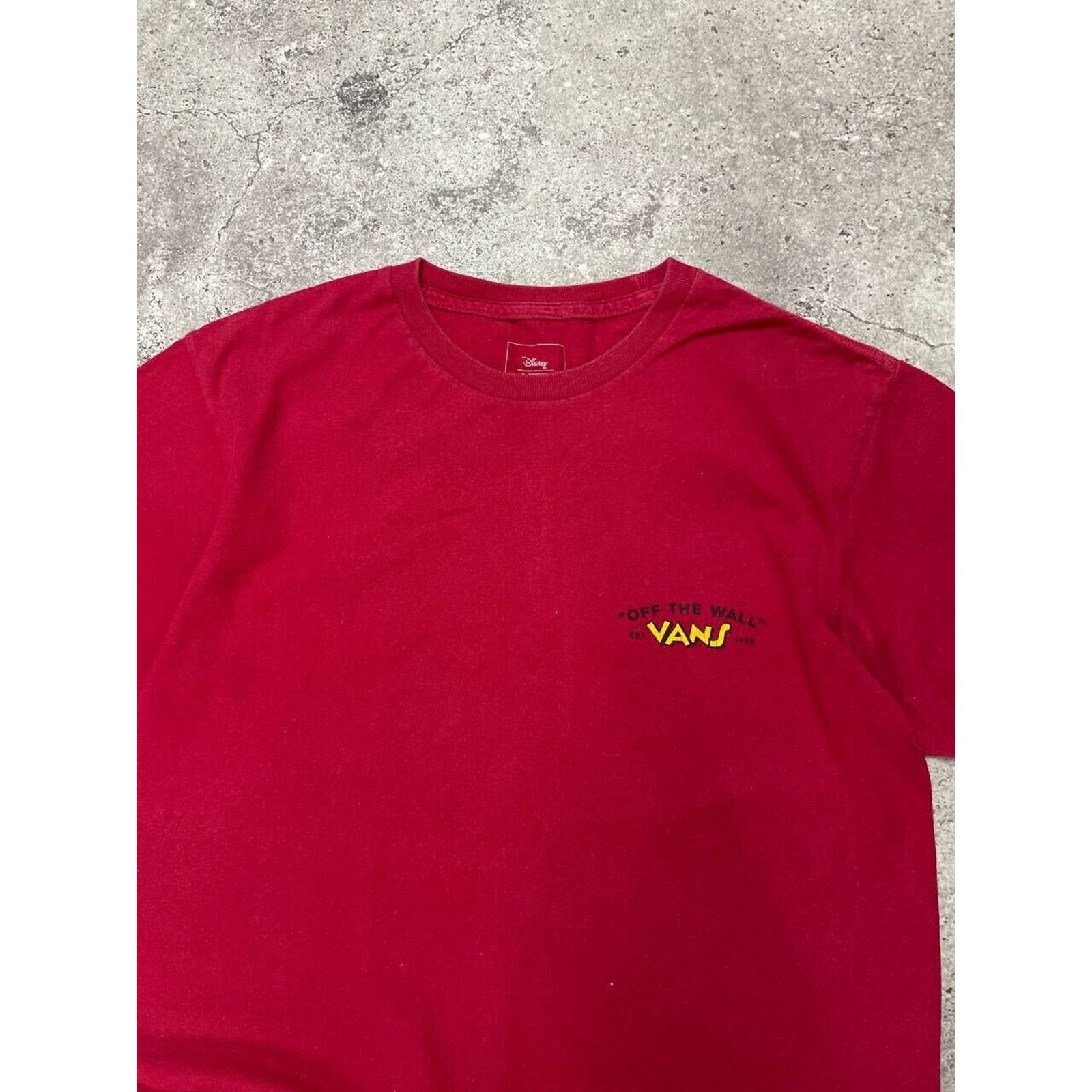Disney × Vans Vans x Disney Mickey Mouse Red T-Shirt Small Classic Fit Size S / US 4 / IT 40 - 3 Thumbnail