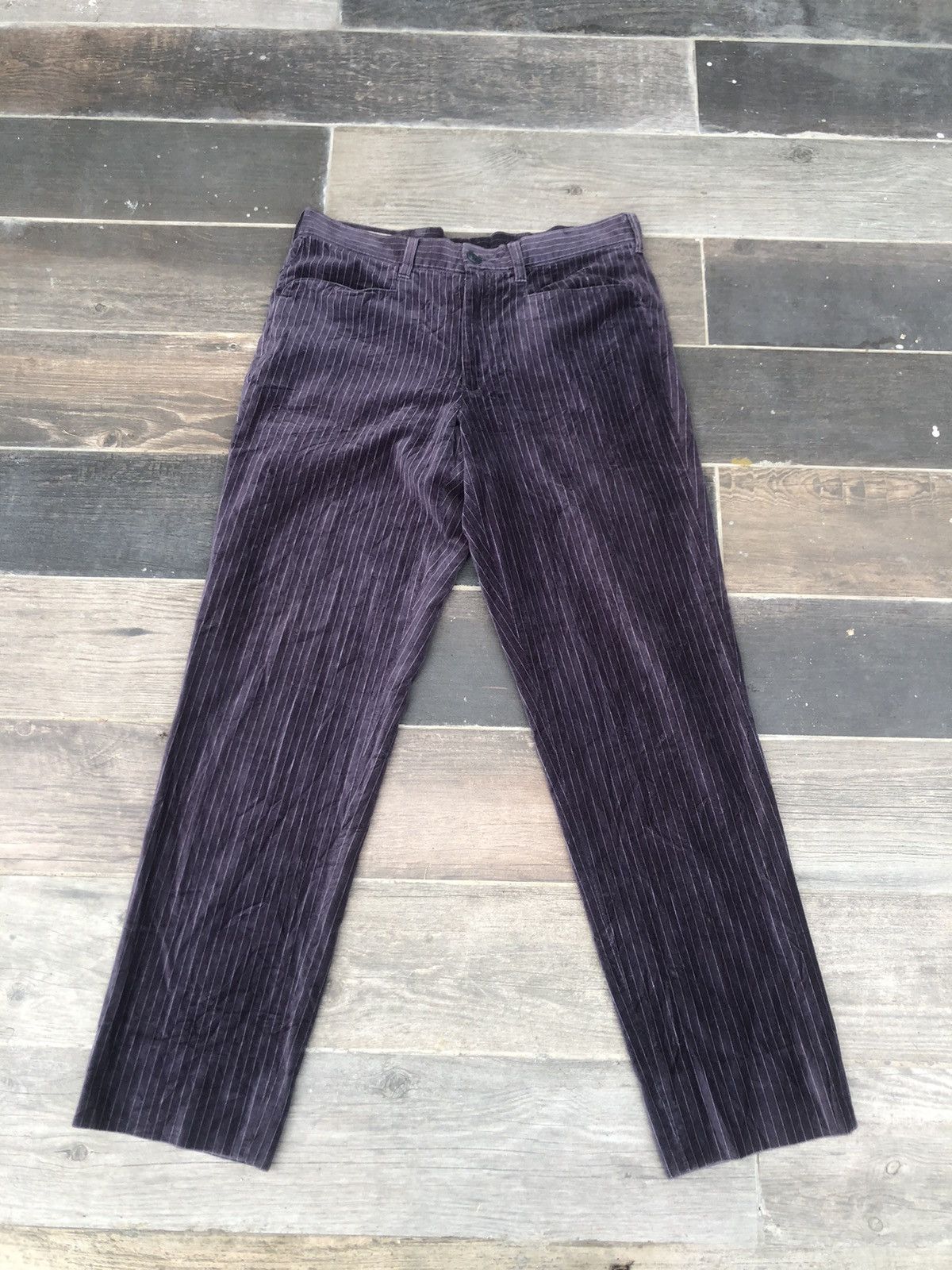 Dry Bones × Japanese Brand 🔥OG Dry Bones Velvet Corduroy Buckle Back Pant💥 Size US 32 / EU 48 - 3 Thumbnail