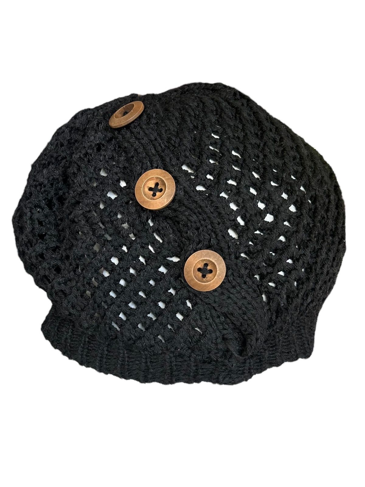 14th Addiction × Hysteric Glamour × Japanese Brand Punk Bondage Style Crochet Knitted Beanie Hats☠️☠️ Size ONE SIZE - 1 Thumbnail
