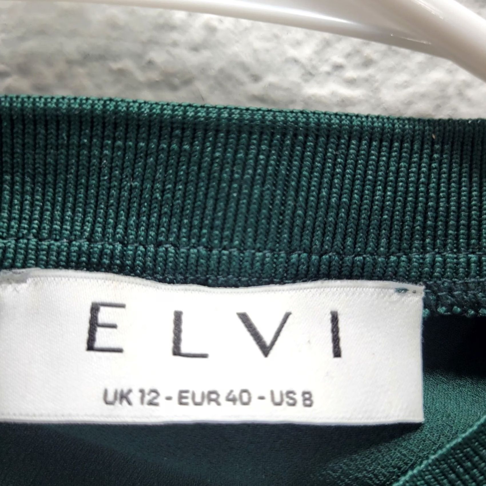 Vintage ELVI Blouse Womens Size 8 Green Open Back Long Bishop Sleeve Polyester VINTAGE Size M / US 6-8 / IT 42-44 - 6 Thumbnail