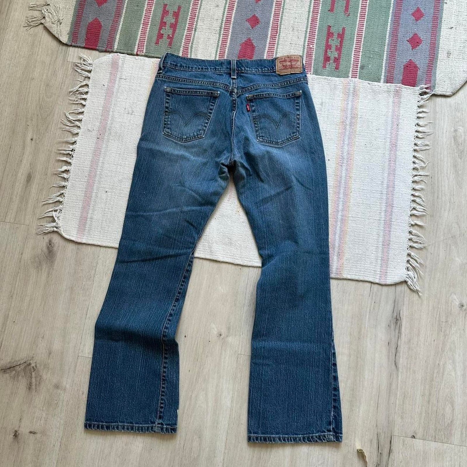 Levi's Vintage Y2K Low Rise Levis Bootcut Fare Denim Short Jeans Size 30" / US 8 / IT 44 - 5 Thumbnail