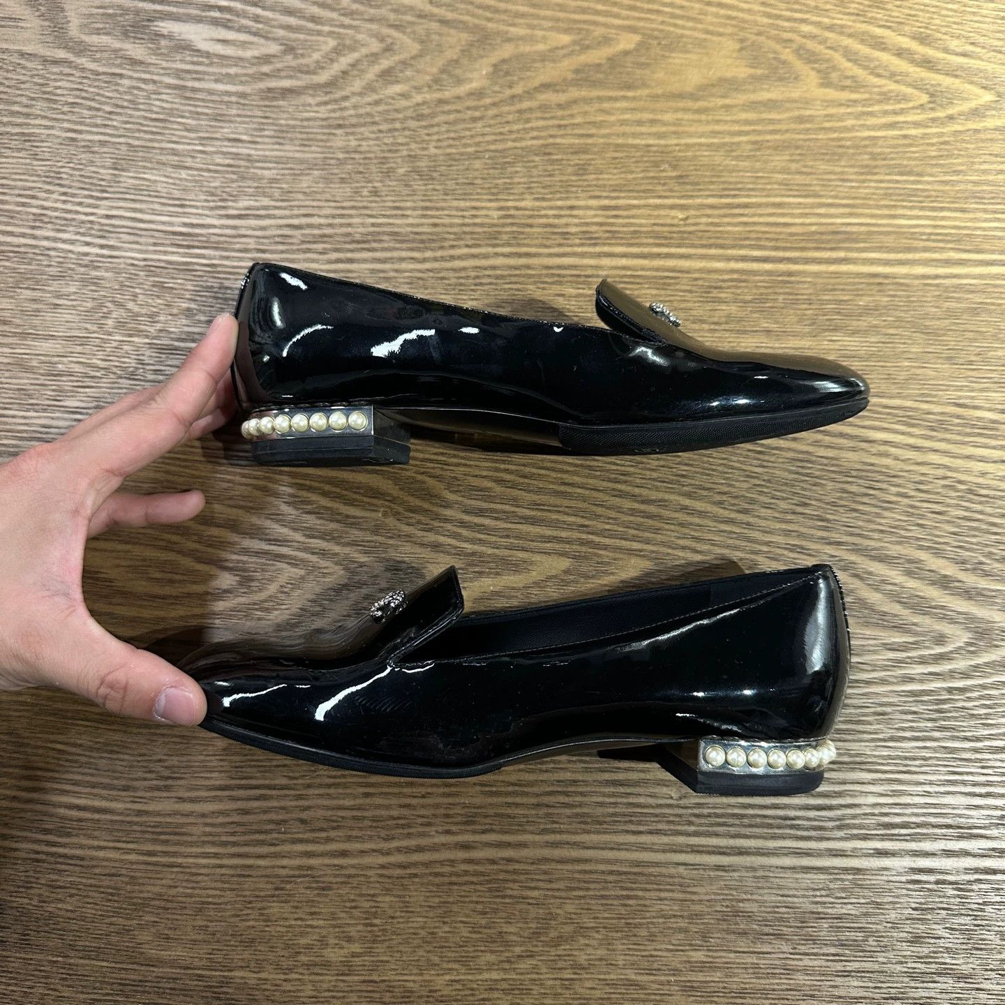 Chanel Chanel feb160 patent leather Logo loafers 35 EU Size US 4 / IT 34 - 3 Thumbnail