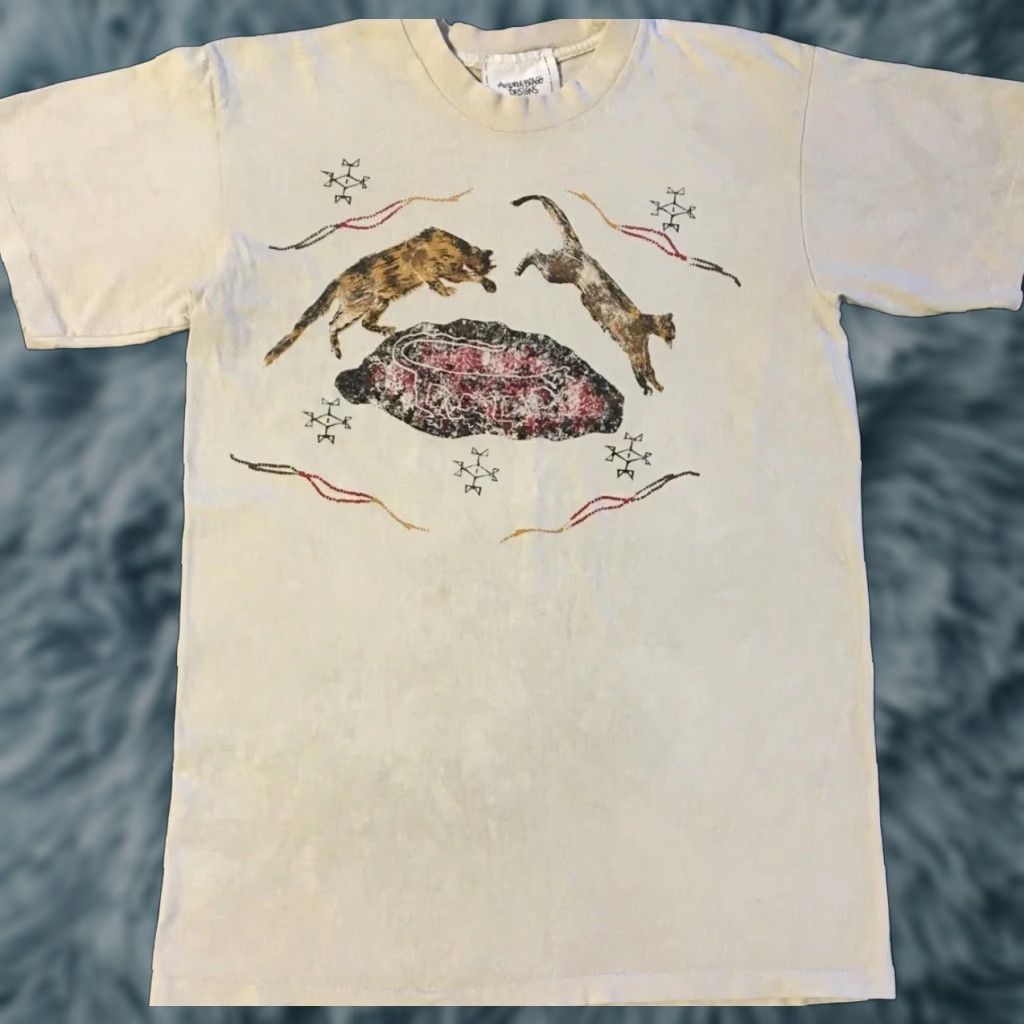 Vintage VINTAGE Mountain Lion Shirt L US 90s 80s Faded Single Stitch Cowboy Grunge Biker Rock Concert, Nature, Animal, USA, George Strait, Tommy, Mens Size US L / EU 52-54 / 3 - 1 Thumbnail