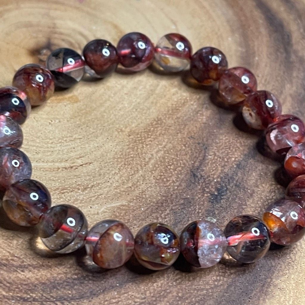 Other Fire Quartz beaded stretch bracelet ONE NEW reiki meditation crystal healing 8mm Size ONE SIZE - 3 Thumbnail