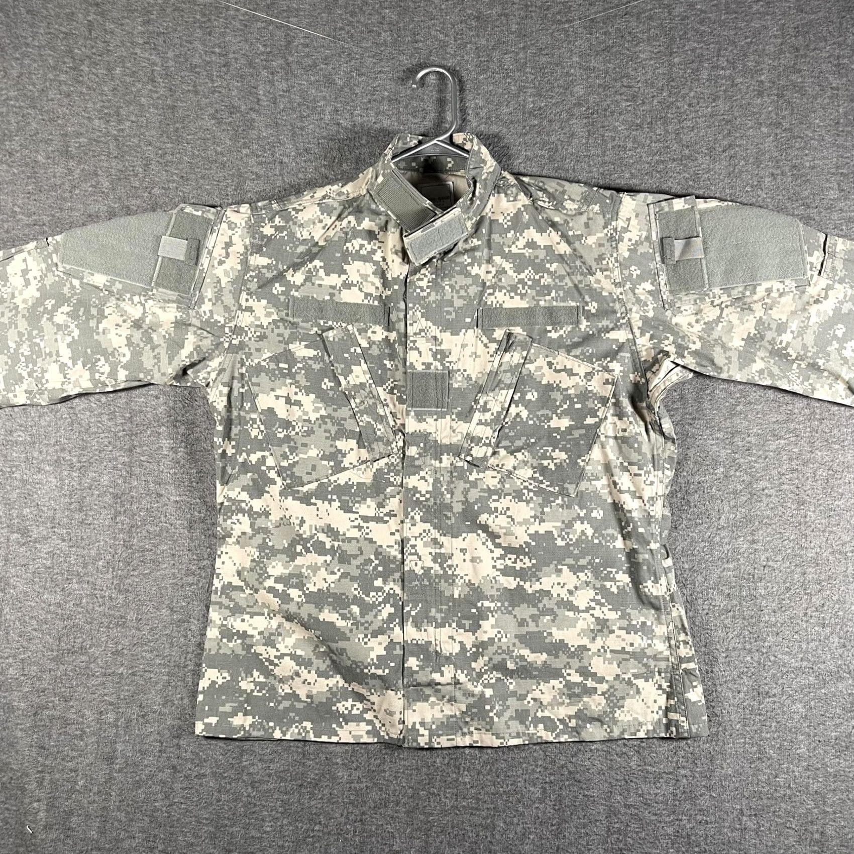 Vintage US Army Combat Uniform Jacket Mens Medium Gray Digital Camo ACU BDU Ripstop Size US M / EU 48-50 / 2 - 3 Thumbnail