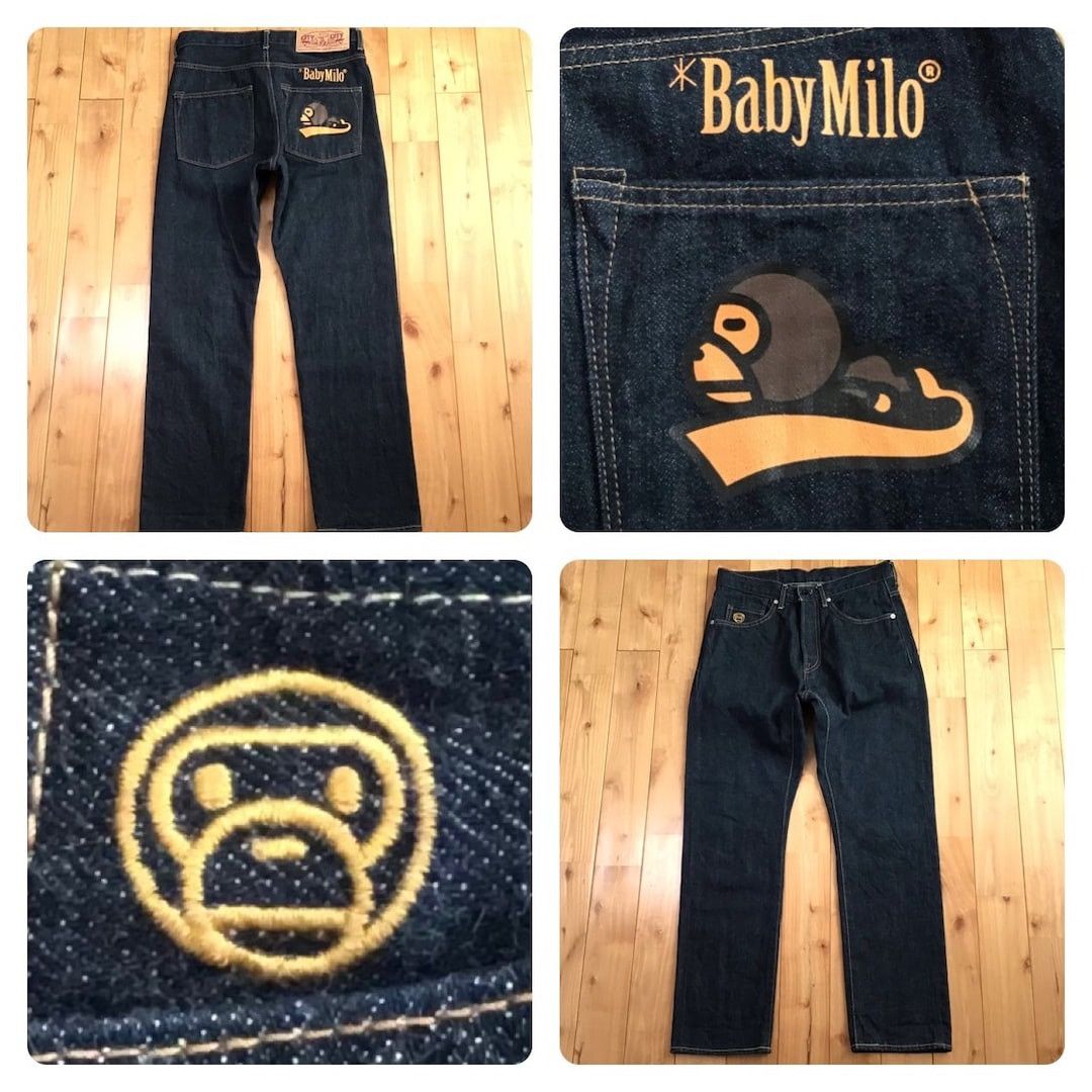 Bape × Nigo BAPE STA Embroidered Denim Pants APE NIGO ☆size M