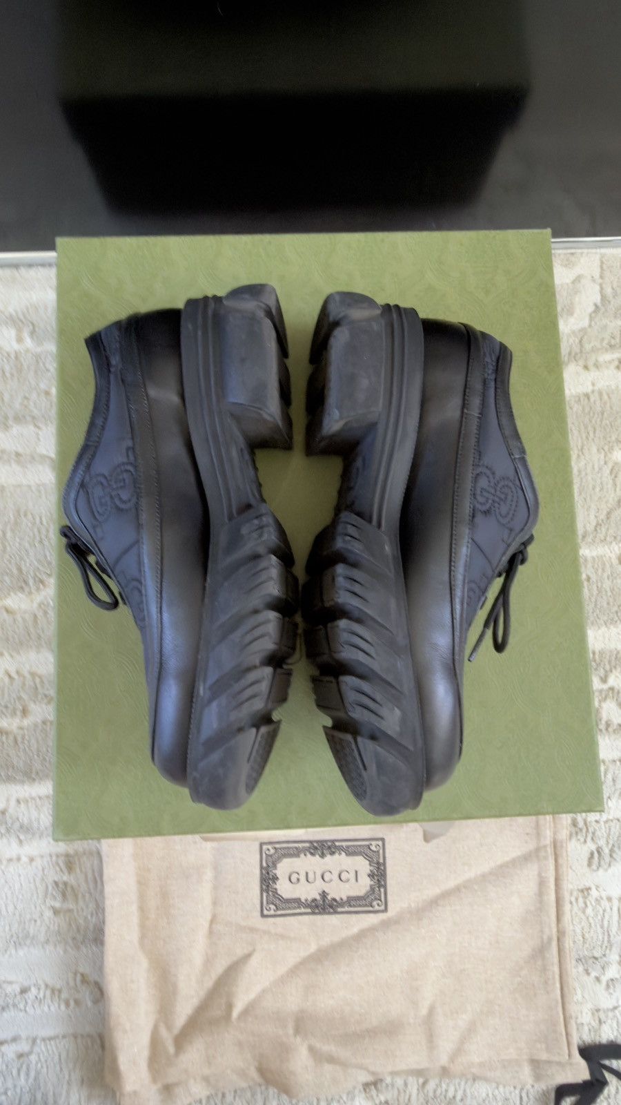 Gucci Gucci Nylon Monogram Romance Calfskin Mens Shoes Size 7 Size US 7 / EU 40 - 4 Thumbnail