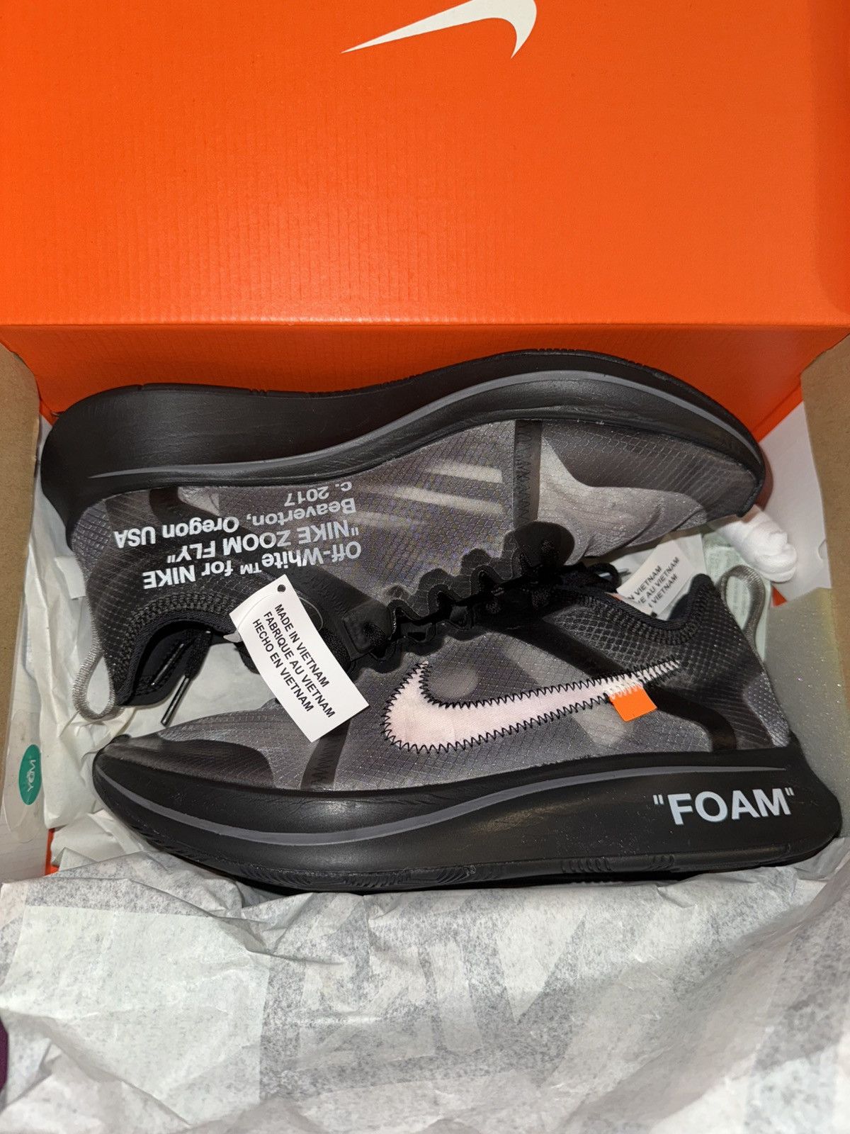 Nike × Off-White Nike zoom fly x off white black Size US 9 / EU 42 - 1 Thumbnail