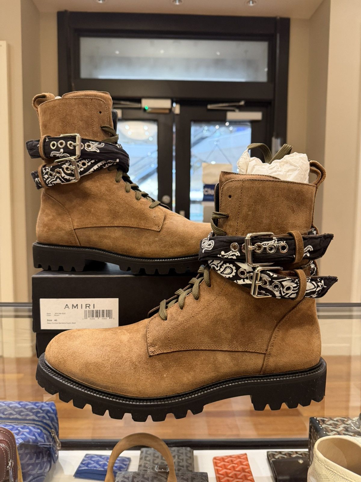 Amiri Amiri Combat Bandana Suede Boot Size US 13 / EU 46 - 1 Thumbnail