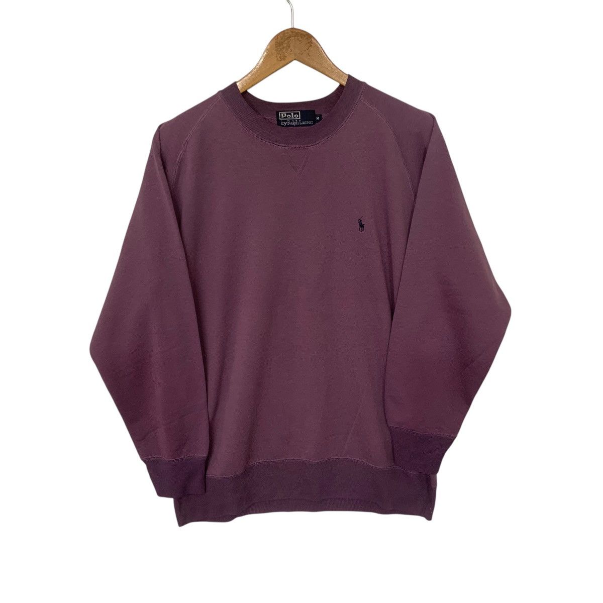 Polo Ralph Lauren × Vintage Vintage Polo Ralph Lauren Sweatshirt Purple Medium Size US M / EU 48-50 / 2 - 1 Thumbnail