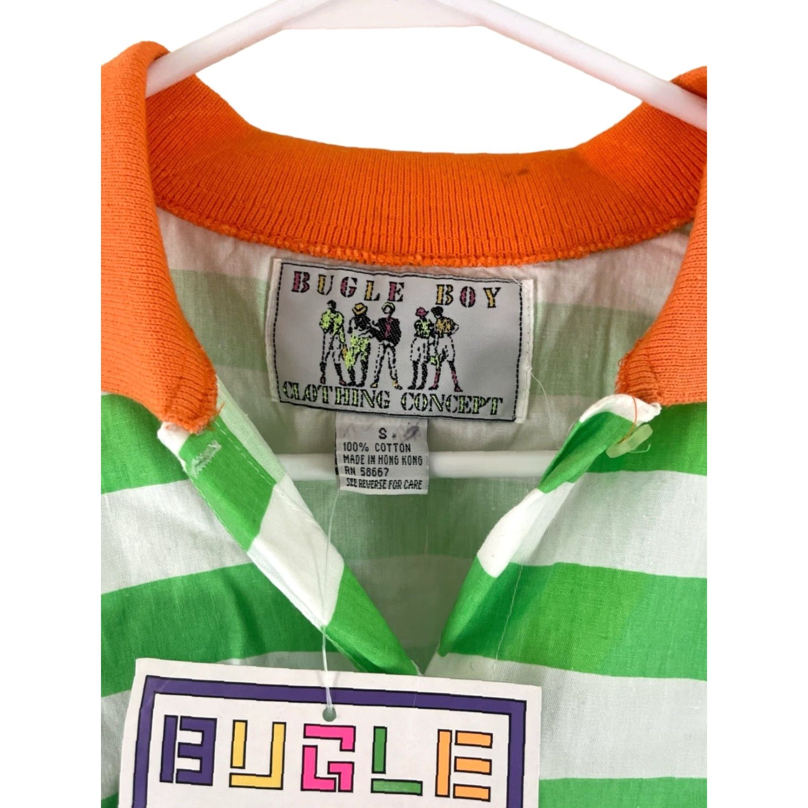 Bugle Boy VINTAGE Bugle Boy T-Shirt Womens Small Cropped Short Sleeve Collared 90s Green NWT Cotton 23" Long 20.5" Across 8.5" Sleeves Womens Size S / US 4 / IT 40 - 4 Thumbnail