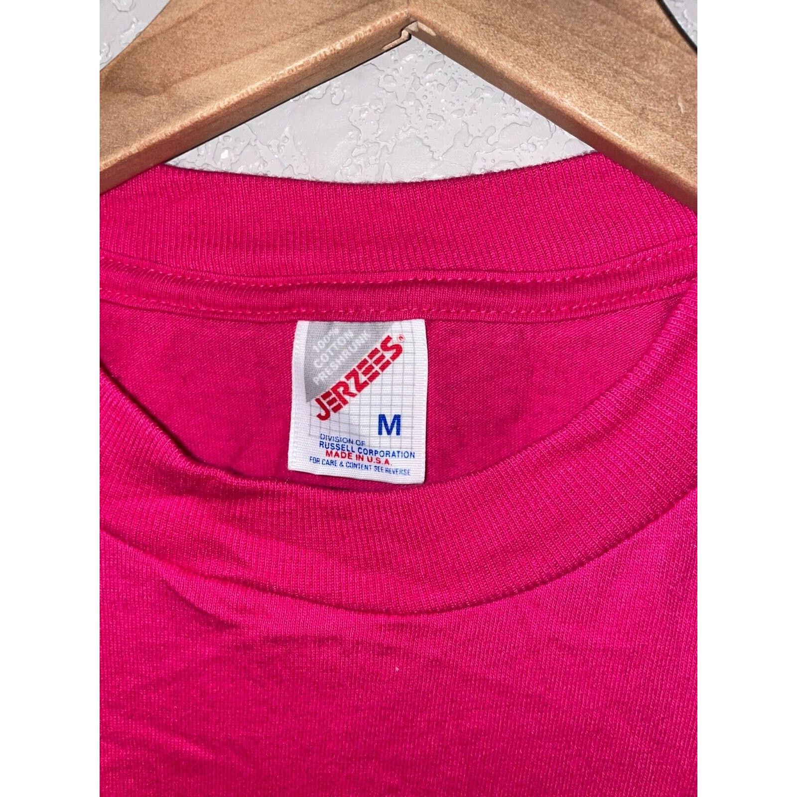Jerzees Vintage Test Print Shirt Oregon South Dakota Pink Tee 90s M Size US M / EU 48-50 / 2 - 5 Thumbnail