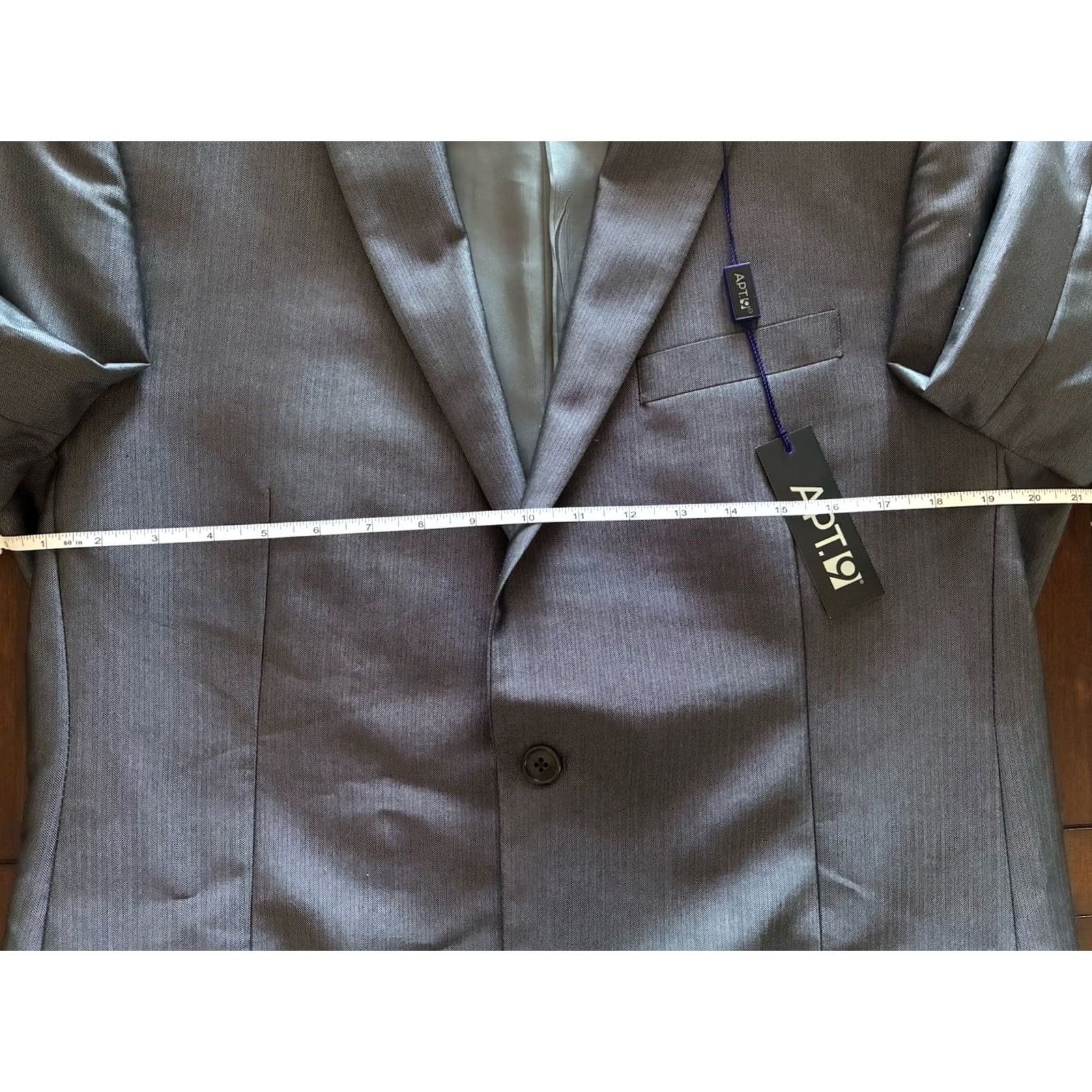 Apt. 9 apt. 9 suit jacket long 42 mens gray two-button formal coat 2 piece Size 42R - 6 Thumbnail