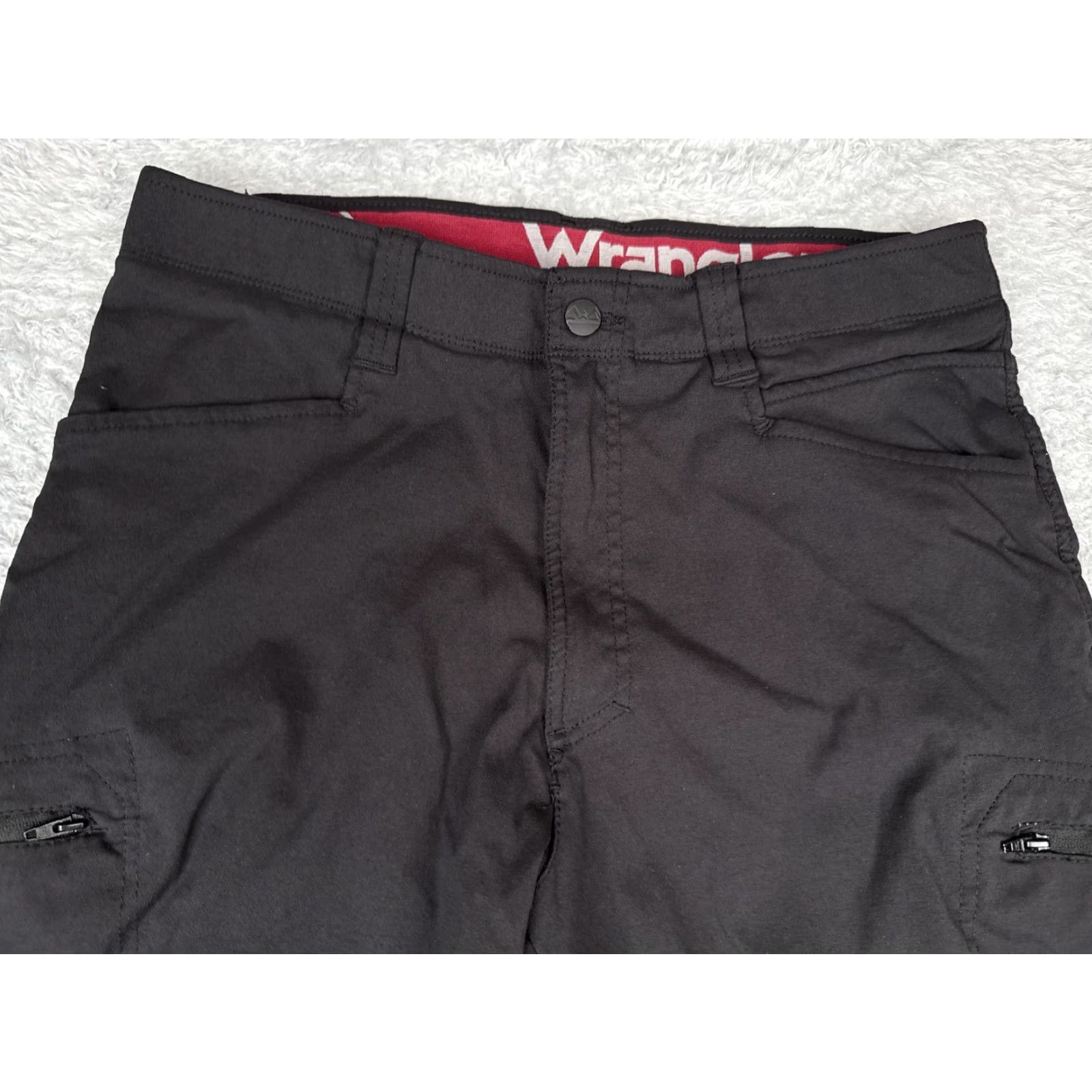 Wrangler Wrangler Mens Pants 32x33 Black Outdoor Hiking Zip Pocket Straight Leg Stretch Size US 32 / EU 48 - 4 Thumbnail