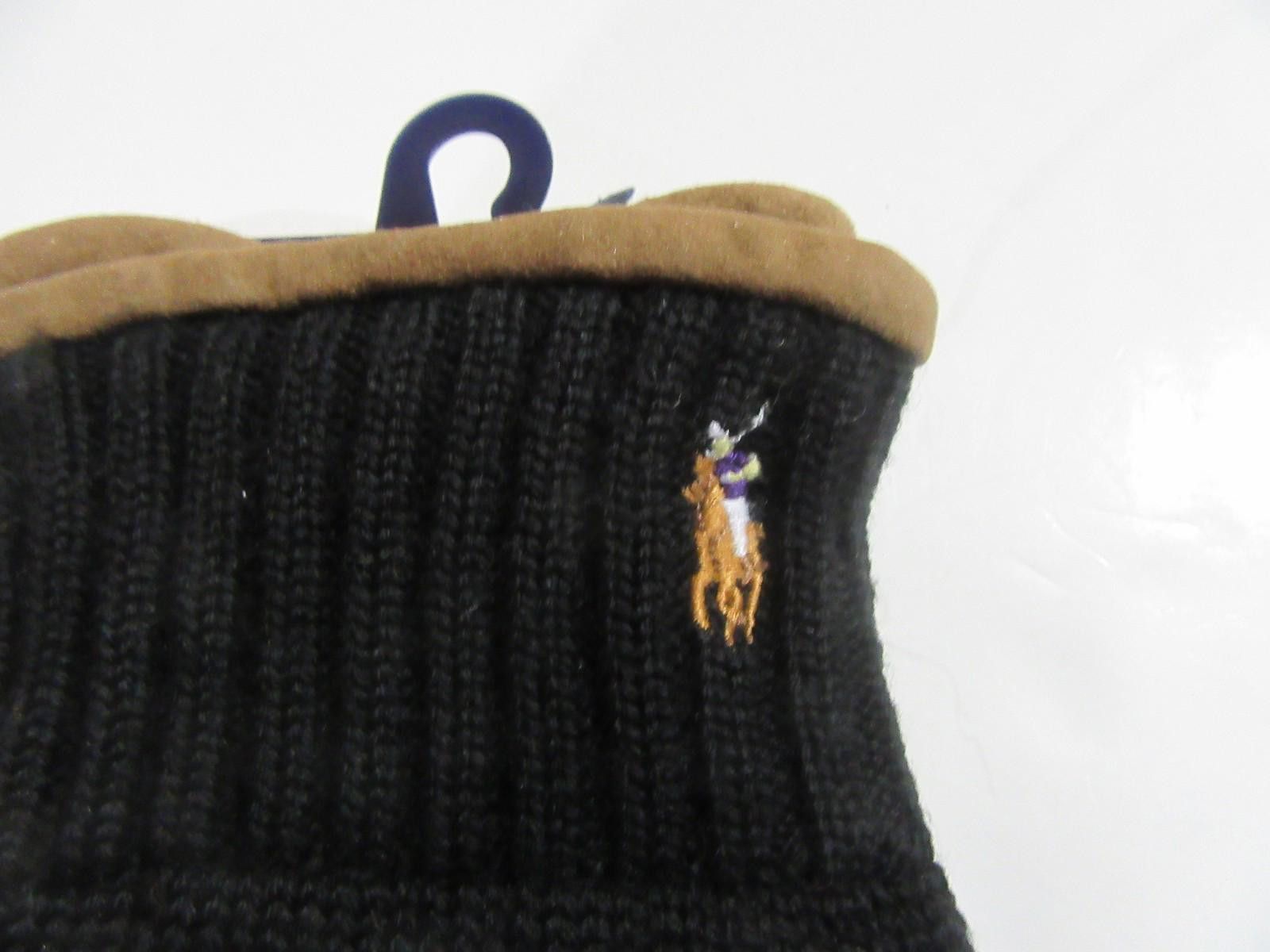 Polo Ralph Lauren Polo Ralph Mens Merino Wool Knit Gloves Black One Size NWT Size ONE SIZE - 2 Thumbnail