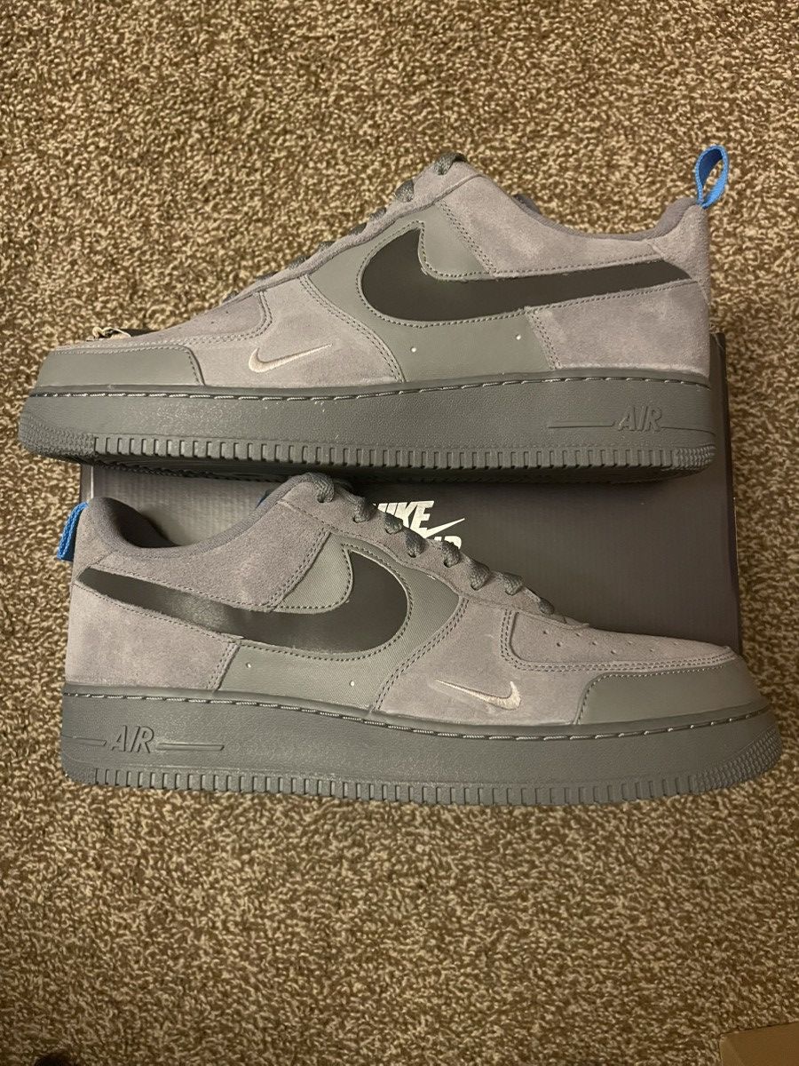 Nike *New* Nike Air Force 1 Cut Out Swoosh Grey Size US 14 / EU 47 - 1 Thumbnail