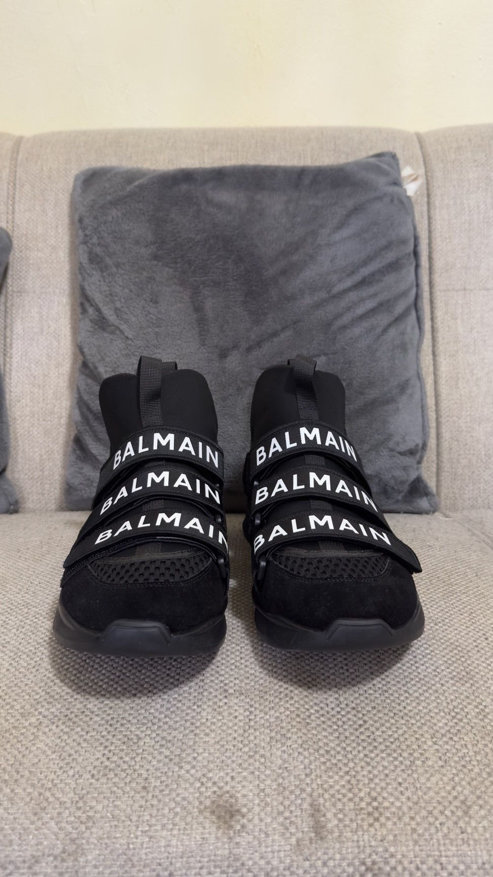 Balmain Balmain B-Bold High-Top Sneakers Size US 12 / EU 45 - 3 Thumbnail