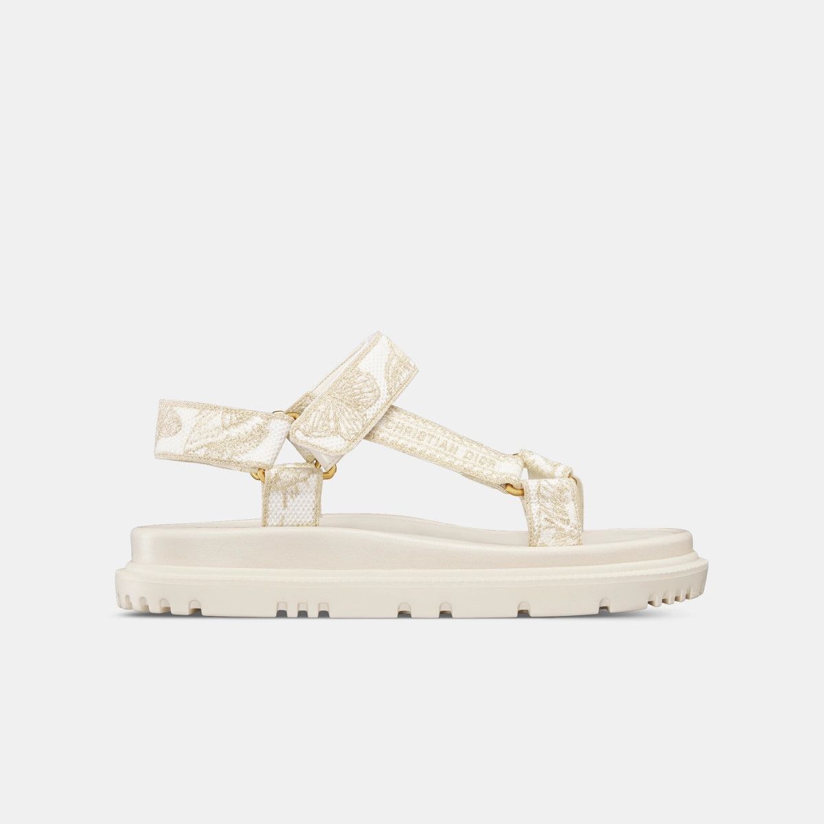 Dior o1bcso1str0225 D-Wave Sandal in White/Golden Size US 6 / IT 36 - 1 Thumbnail