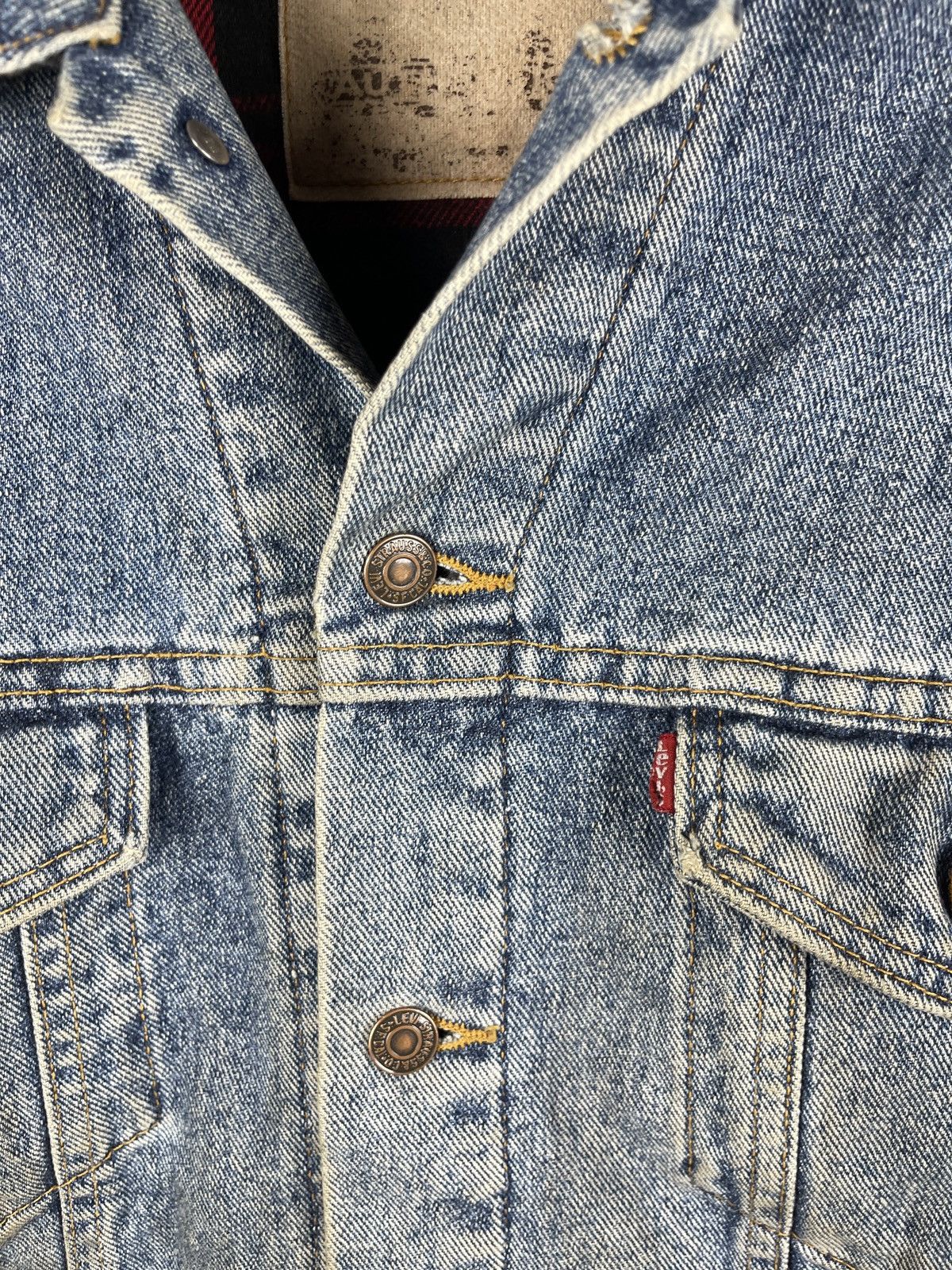 Levi's Levi’s vintage 90s faded checkered lining trucker jacket Size US XL / EU 56 / 4 - 9 Thumbnail