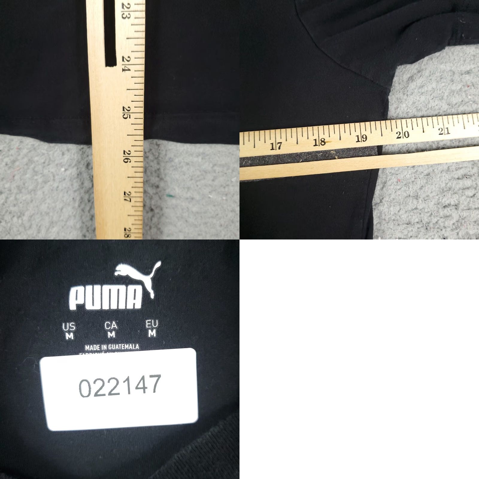 Puma PUMA T-Shirt Mens Size Medium Black Logo Short Sleeve Crew Neck Casual Cotton Blend Unisex Adults 90s Sports Theme Mens Size US M / EU 48-50 / 2 - 8 Thumbnail