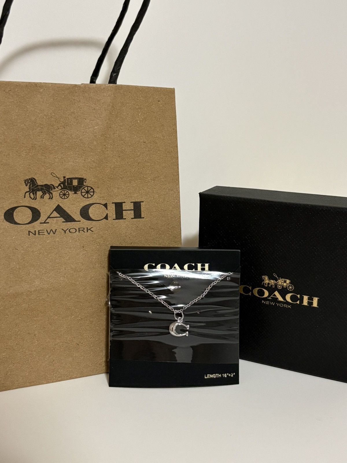 Coach Silver Coach "C" Necklace Size ONE SIZE - 2 Thumbnail