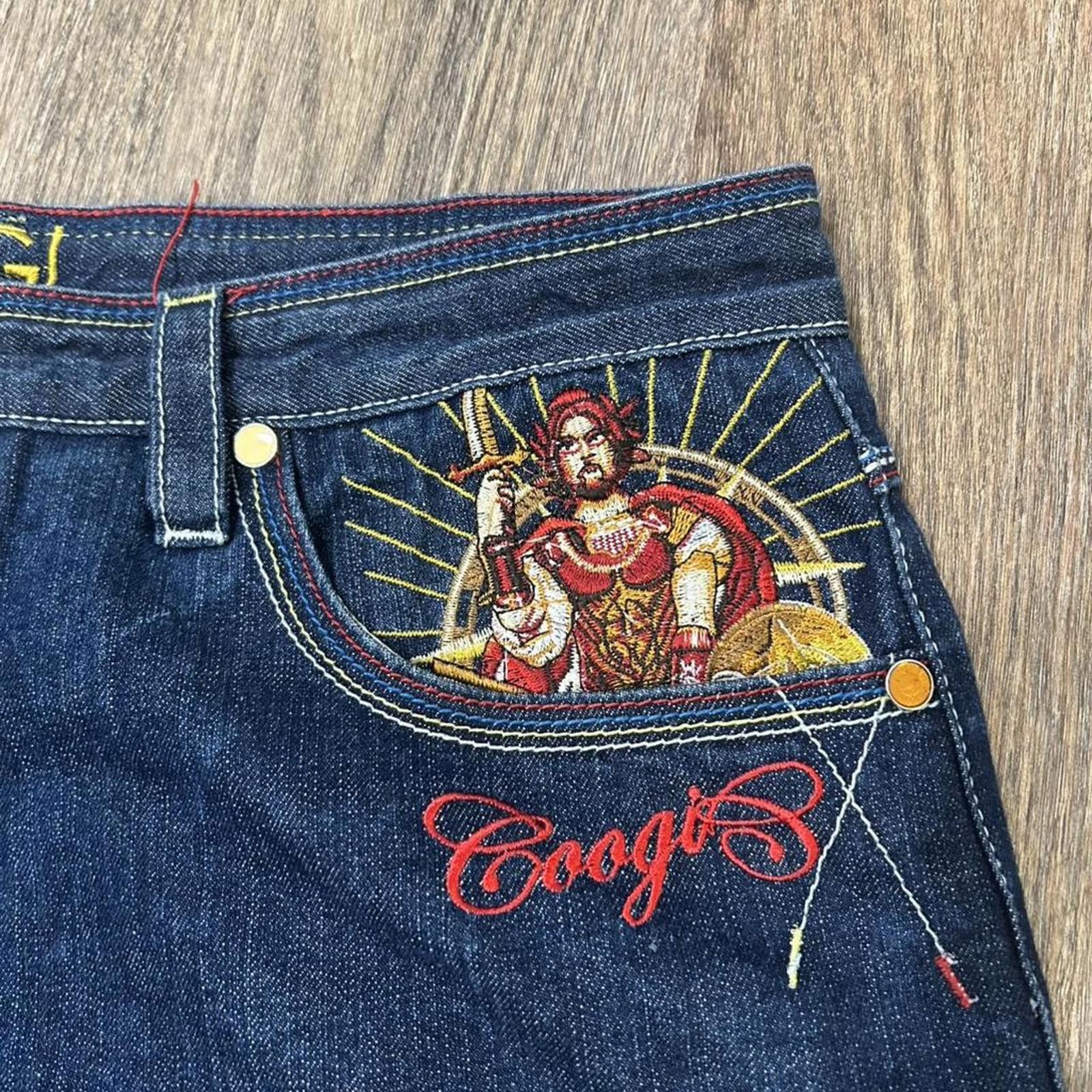 Coogi Y2K Coogi Skater Wide Leg Embroidered Denim Shorts Size US 40 / EU 56 - 4 Thumbnail