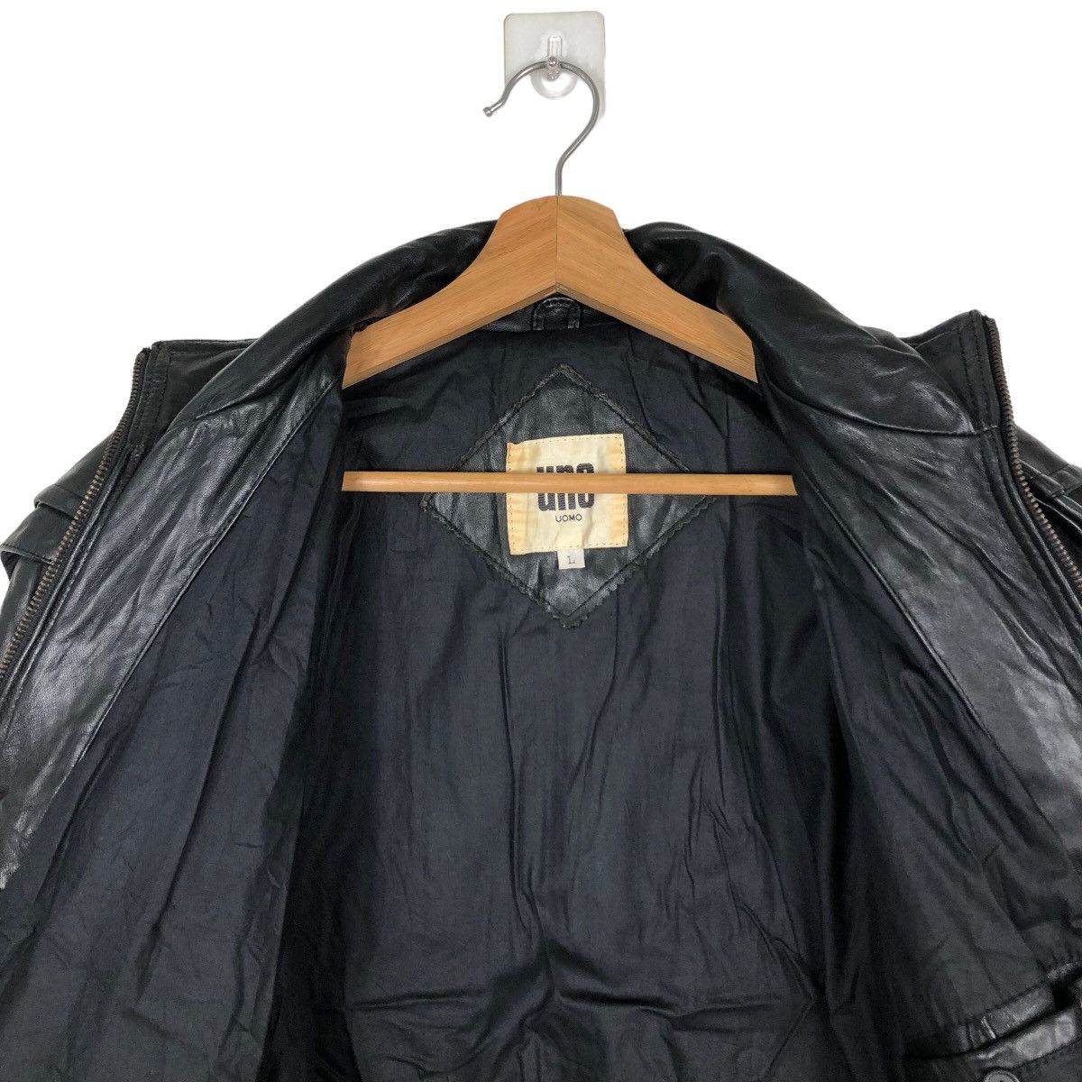 Japanese Brand 🔥90’s Vintage Genuine Leather Bomber Jacket Uno Uomo Japan Size US L / EU 52-54 / 3 - 11 Thumbnail