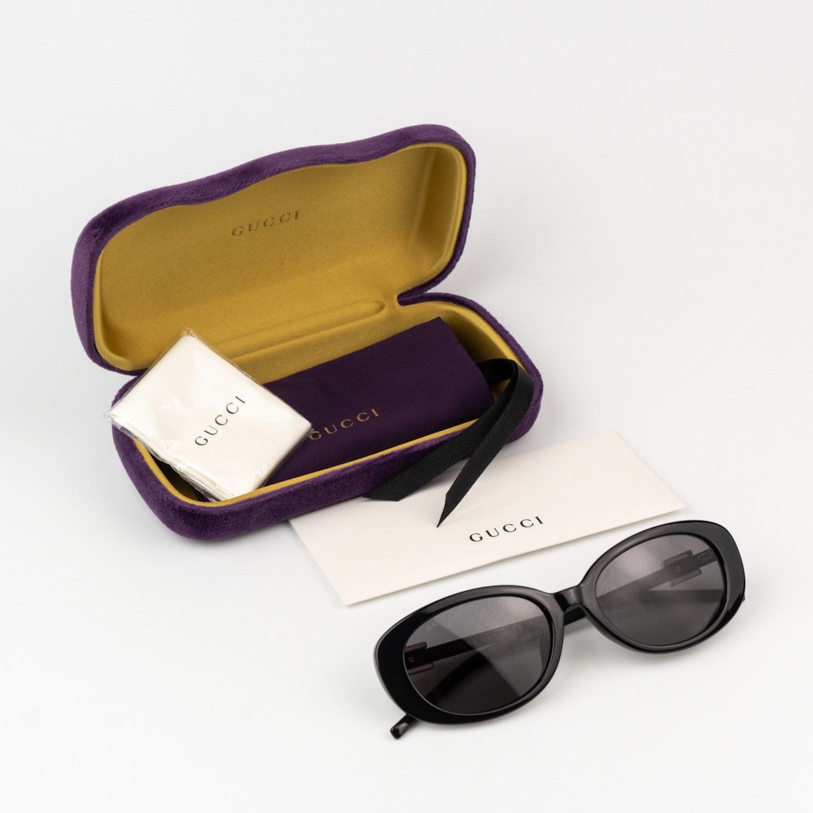 Gucci NEW Gucci GG1684SA 001 Unisex Oval Sunglasses GG 1684SA Size ONE SIZE - 11 Thumbnail