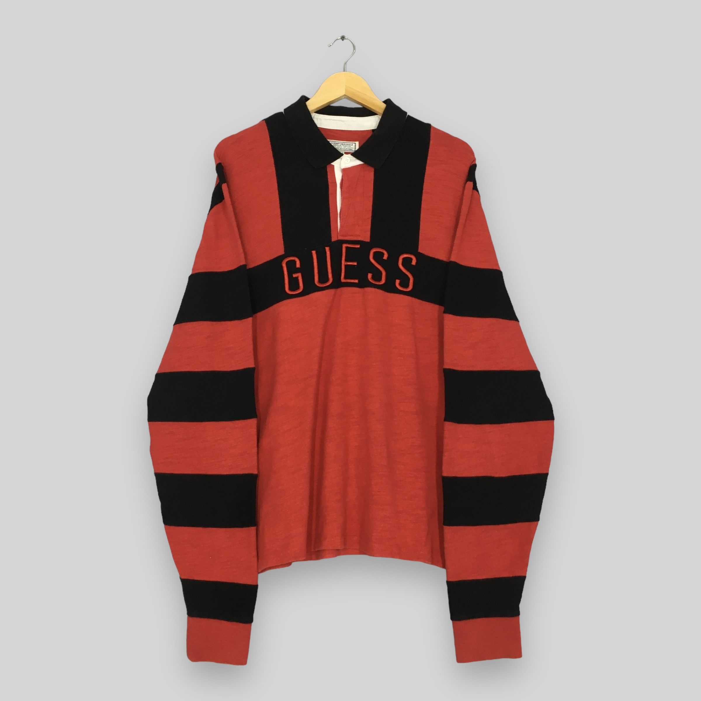 Georges Marciano Vintage Y2K Guess Usa Polo Rugby Shirt Large Size US L / EU 52-54 / 3 - 1 Thumbnail