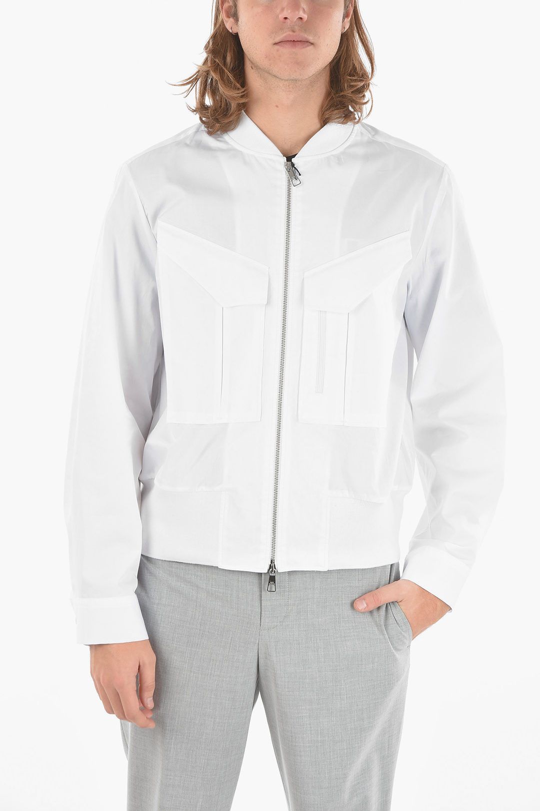 image of Neil Barrett Og1Mm1223 Jacket In White, Men's (Size Large)