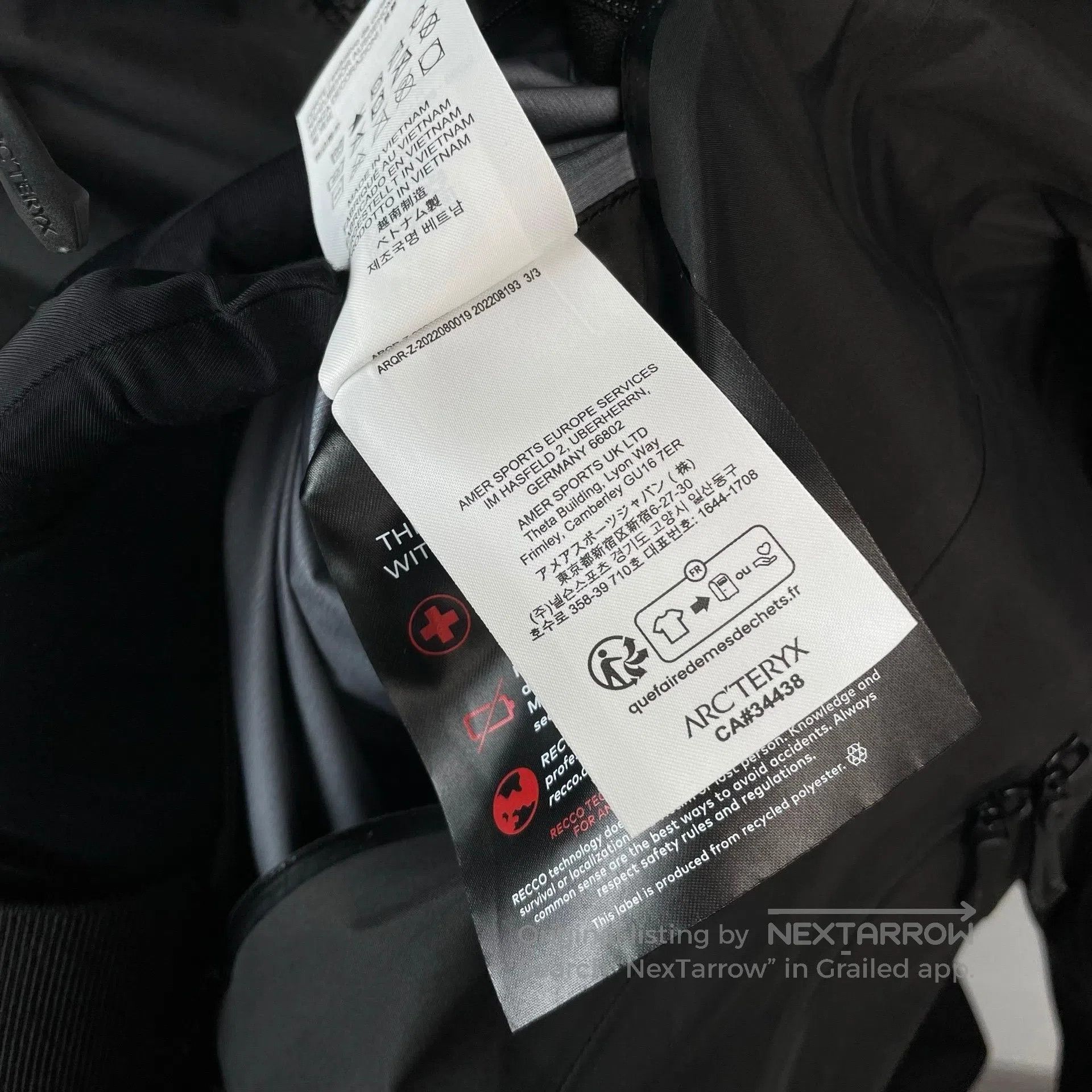 Arc'teryx Arc'teryx Black Hooded Jacket with Logo Embroidery| Size US XXL / EU 58 / 5 - 9 Thumbnail