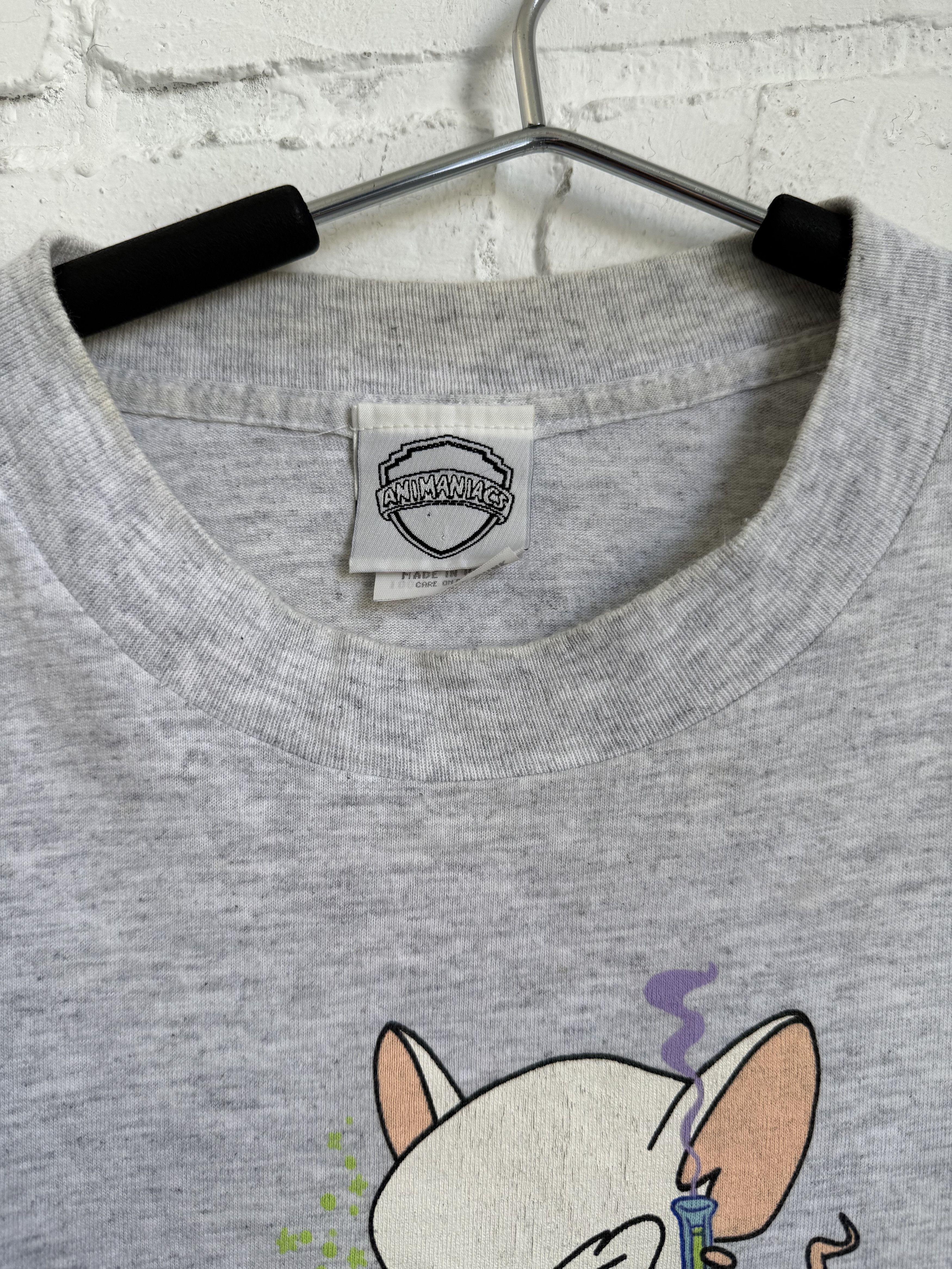 Vintage Vintage 1993 Pinky and The Brain cartoon t-shirt Size US L / EU 52-54 / 3 - 3 Thumbnail