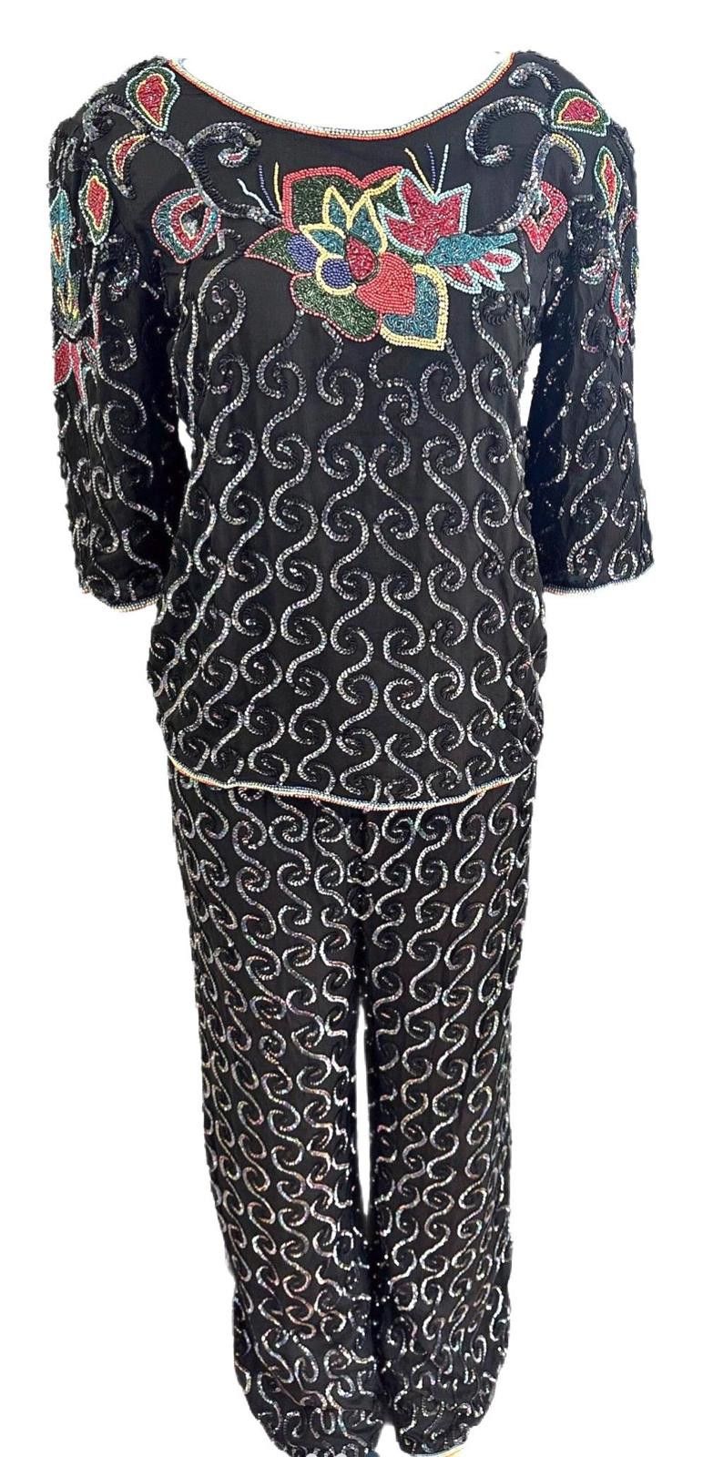 Other Sequin Top Black Multi with Matching Pants size 8 Size M / US 6-8 / IT 42-44 - 1 Thumbnail
