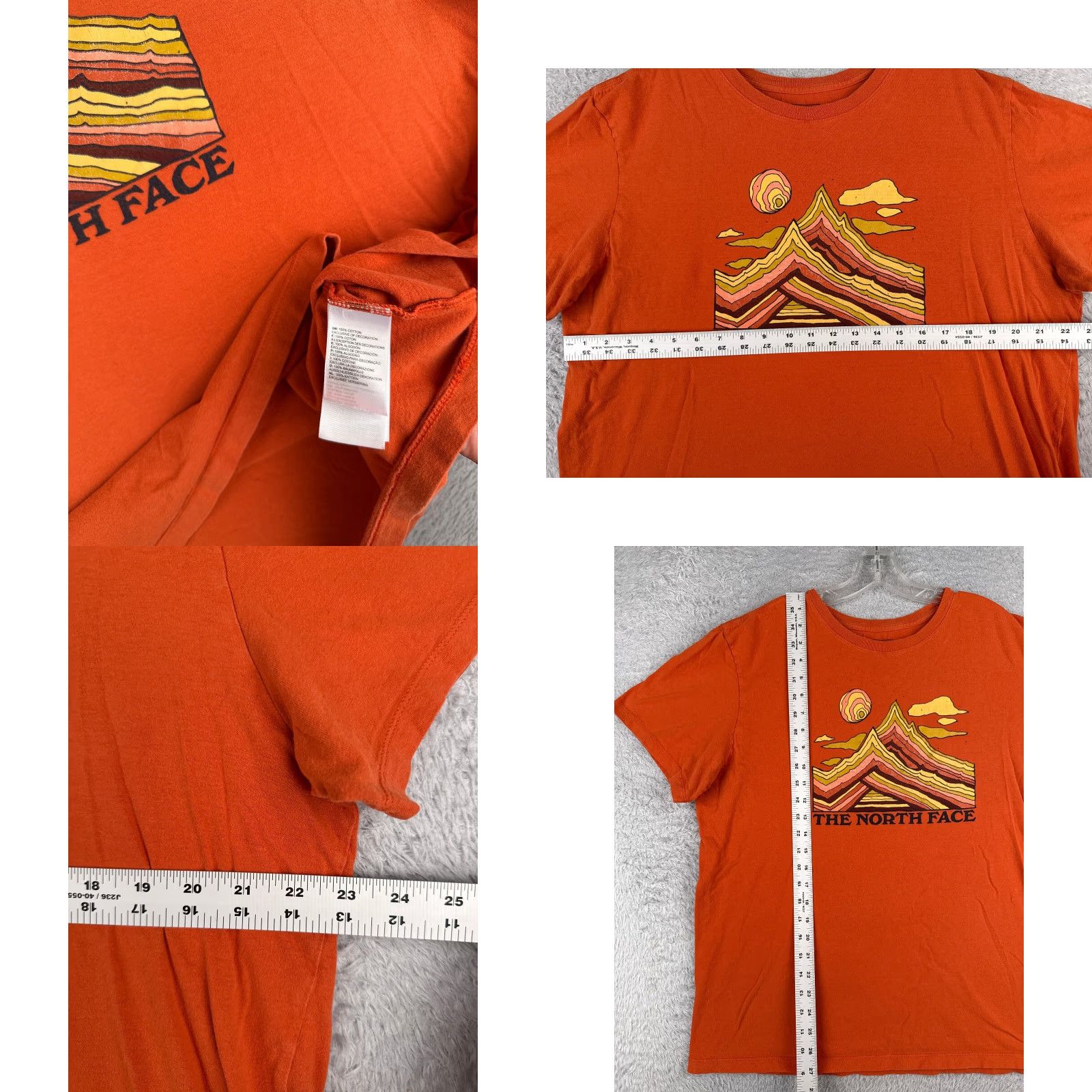 The North Face The North Face Shirt Men XL Orange Short Sleeve Crew Neck Cotton Jersey Logo All Seasons Mens Size US XL / EU 56 / 4 - 8 Thumbnail