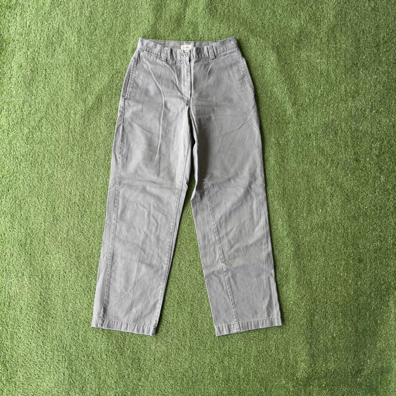 Designer L.L.Bean Women's Cotton Gray Trousers Size ONE SIZE - 1 Thumbnail