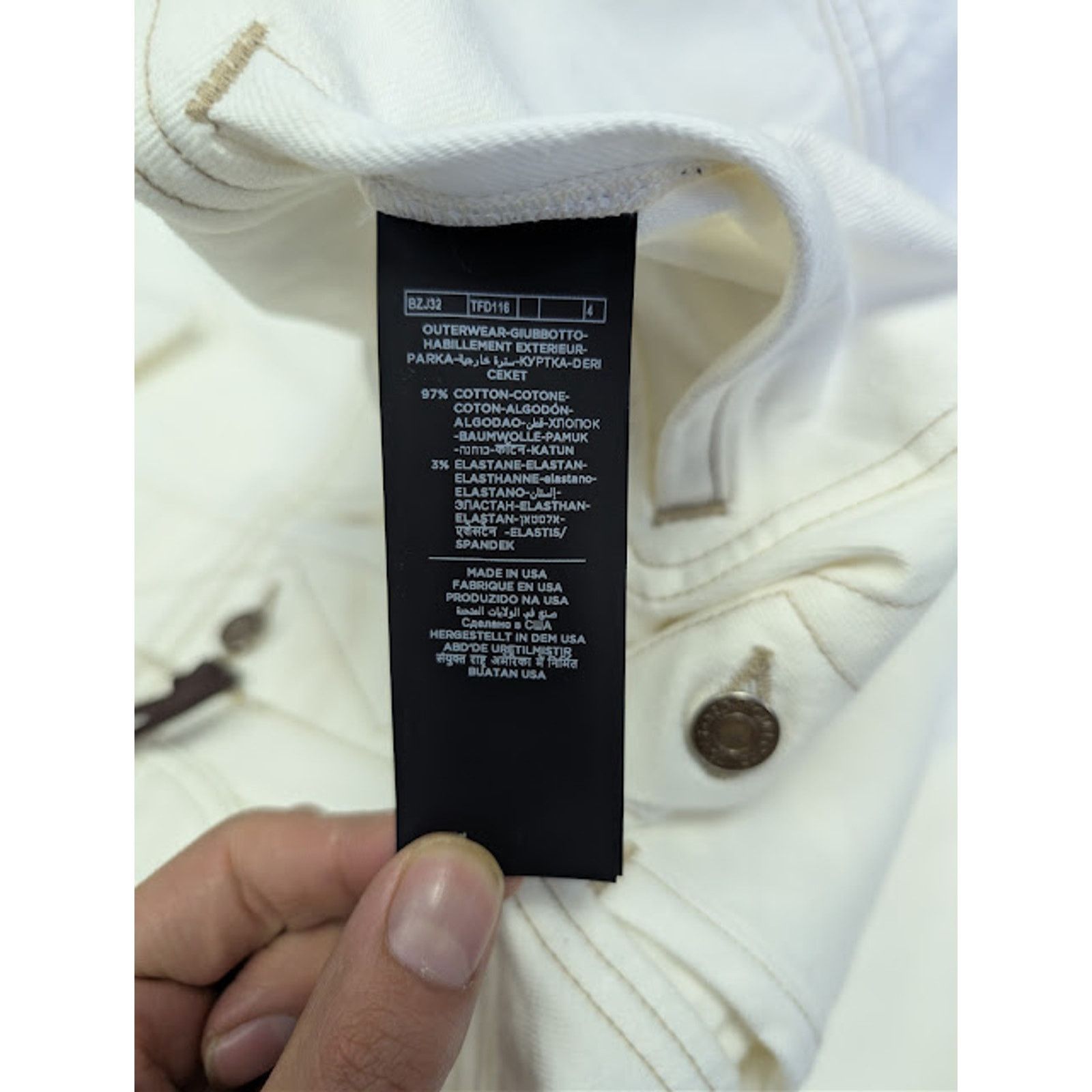Tom Ford o1rshd1 Iconic Denim Jacket in Off-White Size US XXL / EU 58 / 5 - 19 Thumbnail