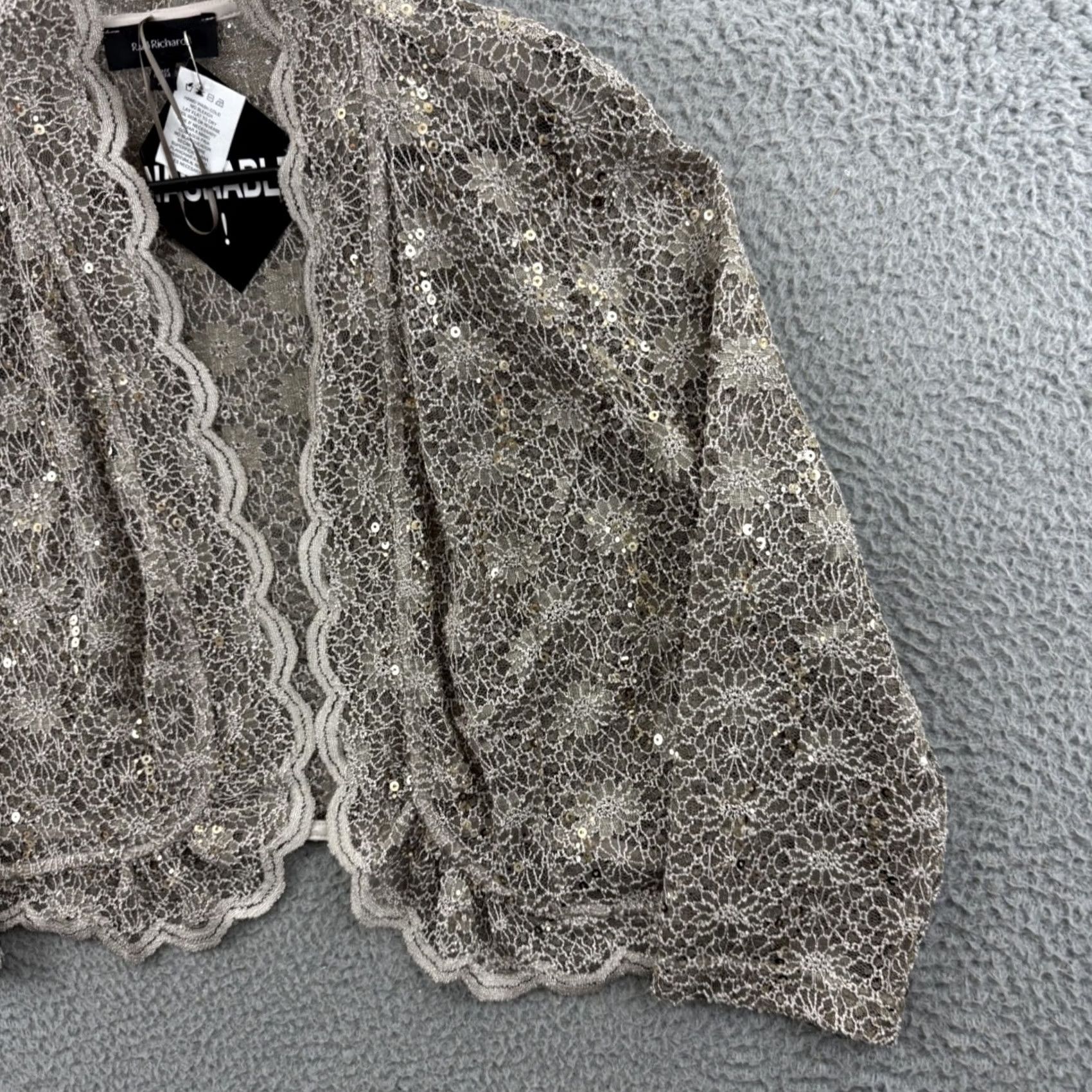 Vintage VINTAGE R&M Richards Jacket Womens XL Sequin Lace Bolero Shrug 80s Elegant NWT Size XL / US 12-14 / IT 48-50 - 5 Thumbnail