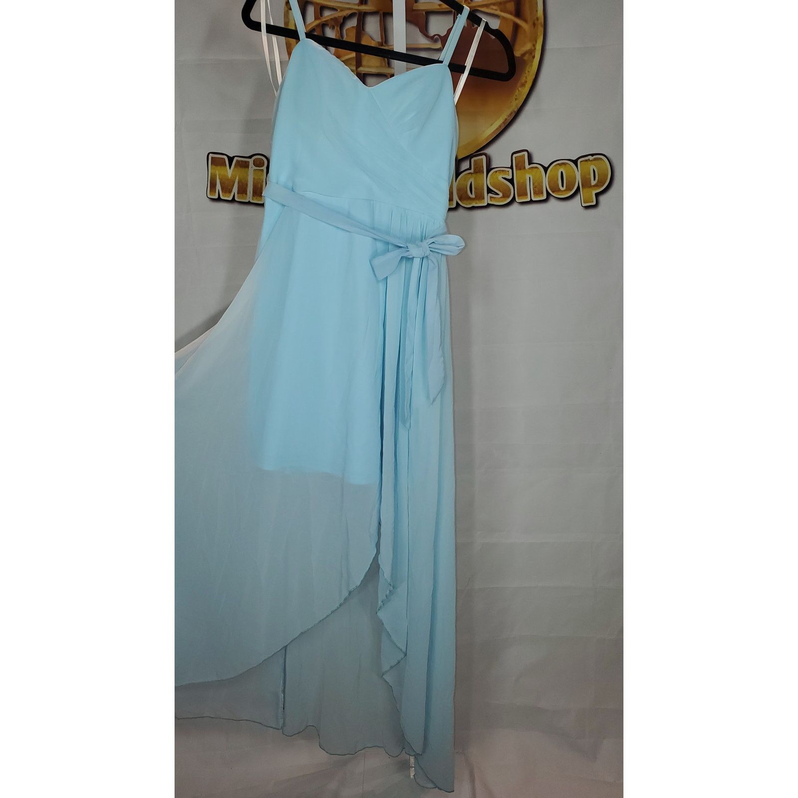 Shein Shein Light Blue Chiffon HighLow Maxi Dress w/ Belt Size M Size M / US 6-8 / IT 42-44 - 8 Thumbnail
