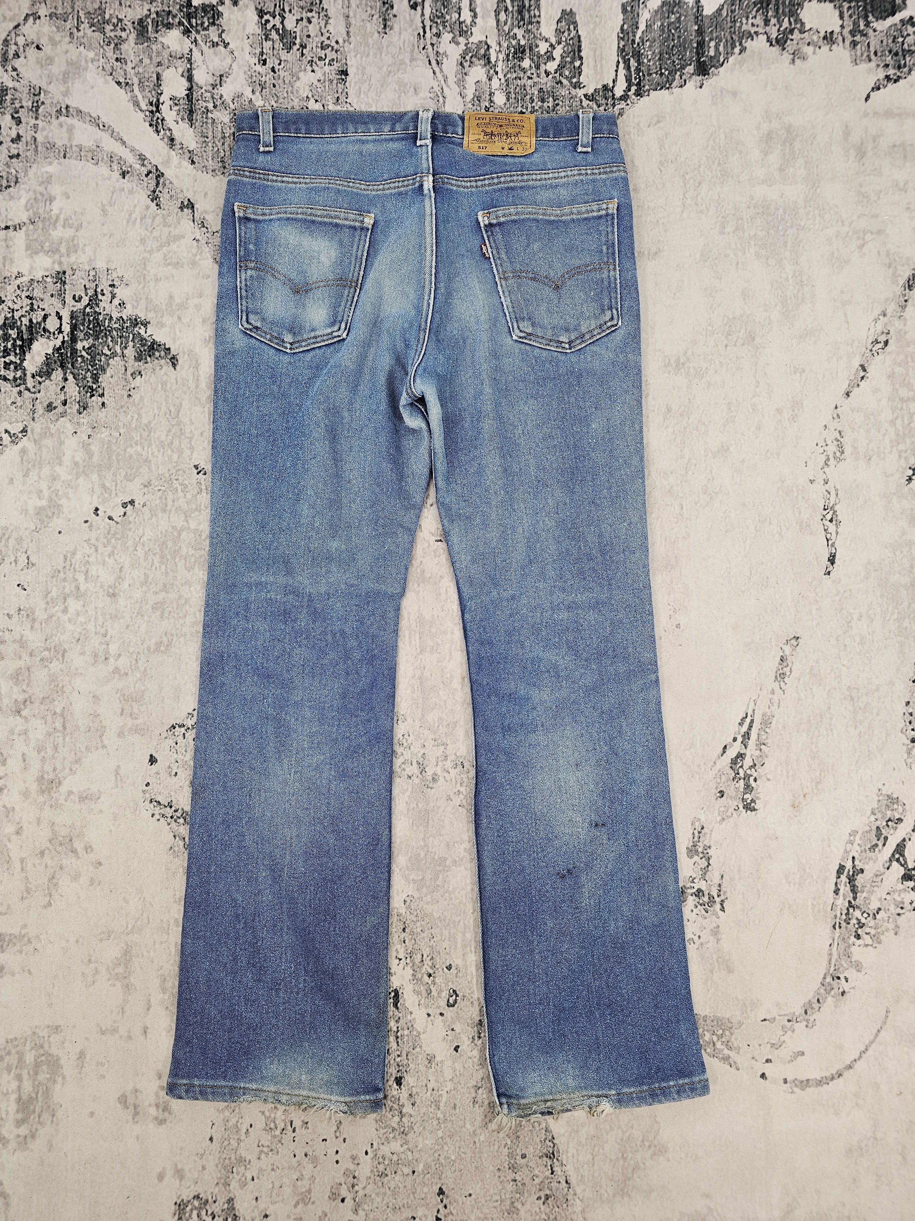 Levi's Vintage LEVIS 517 Ripped Bootcut Flare Strech Jeans L0447 Size US 34 / EU 50 - 3 Thumbnail
