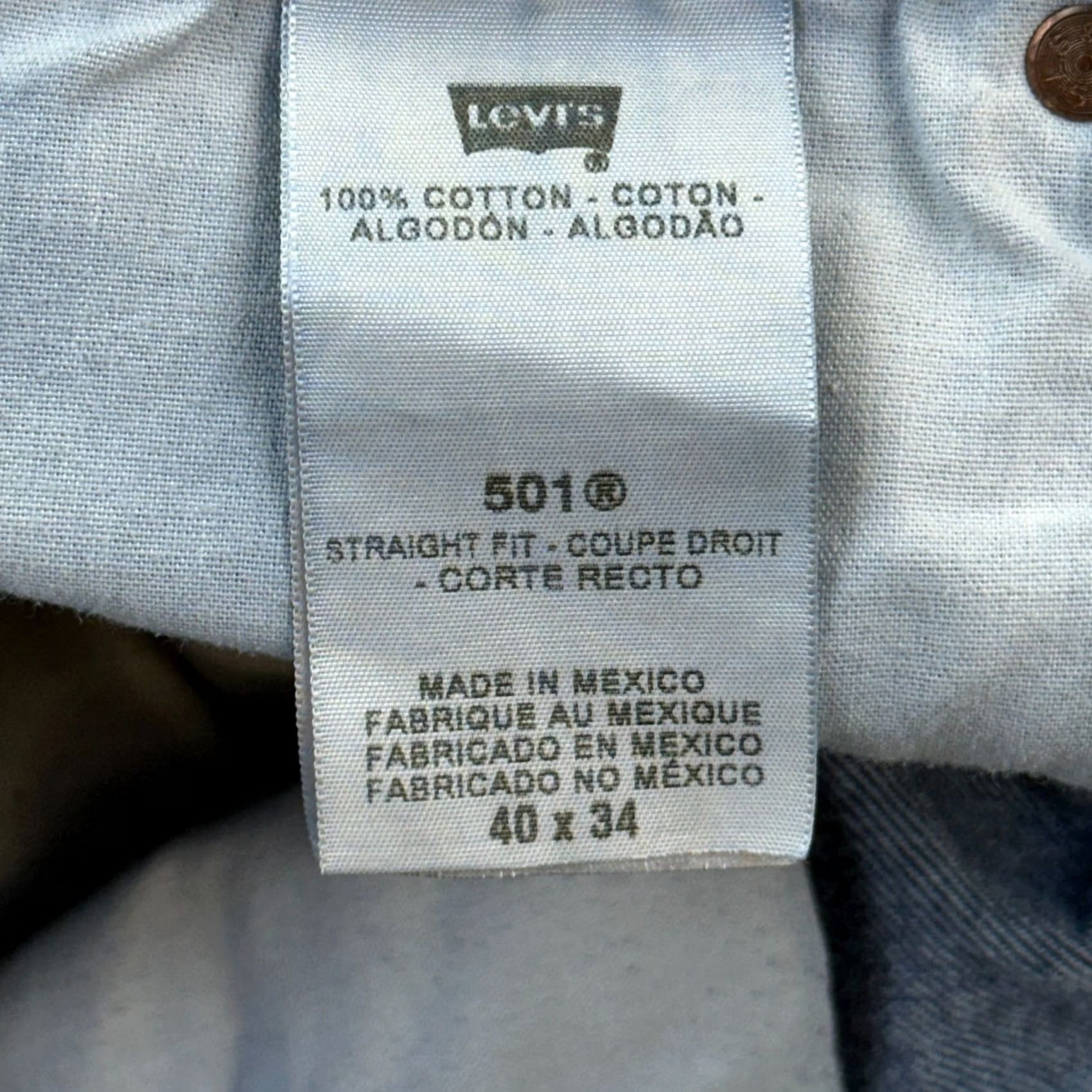 Levi's Levi's 501 Jeans Mens 40x34 40x31 Dark Wash Straight Button Fly Casual Size US 40 / EU 56 - 7 Thumbnail